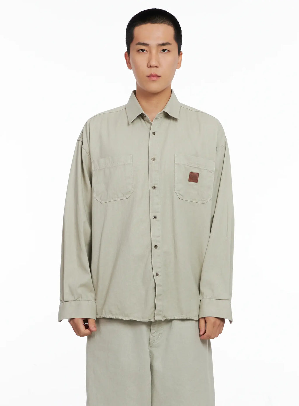 Men's Cozy Cotton Button-Up Shirt IG529