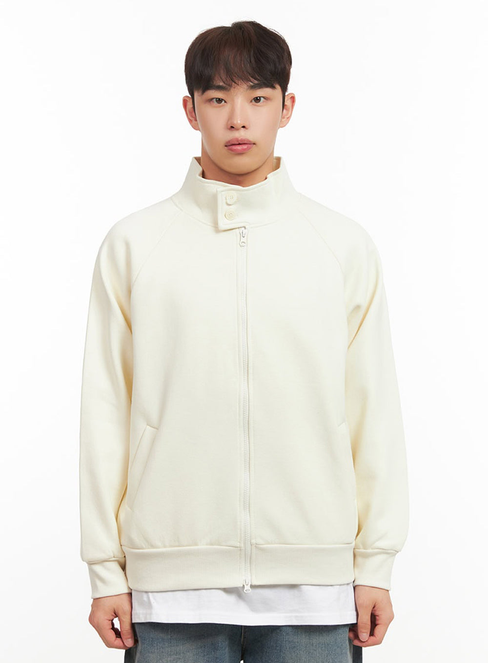 Men's Button-Neck Zip-Up Jacket IF517