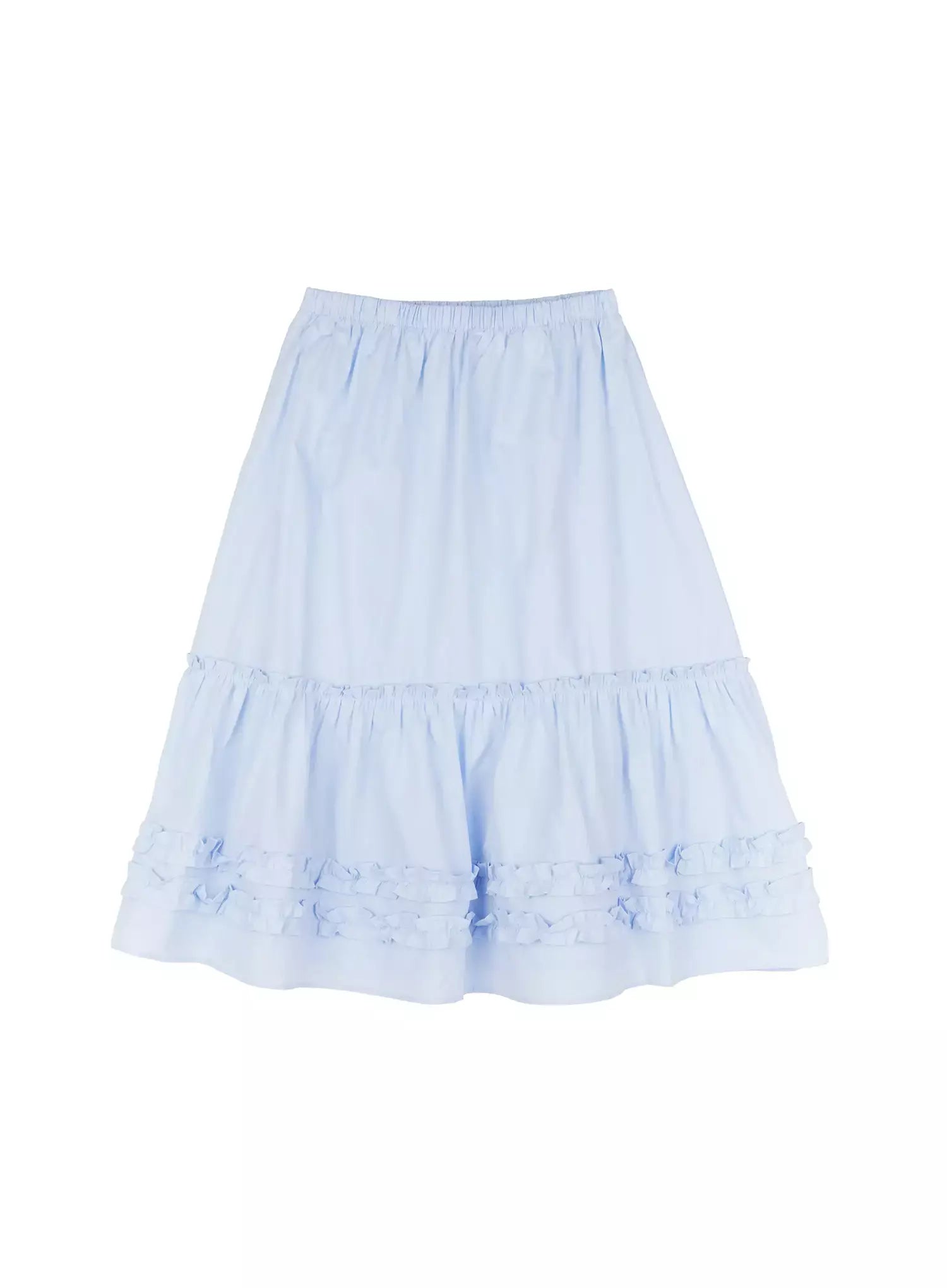 Ruffle Layered Midi Skirt IG527