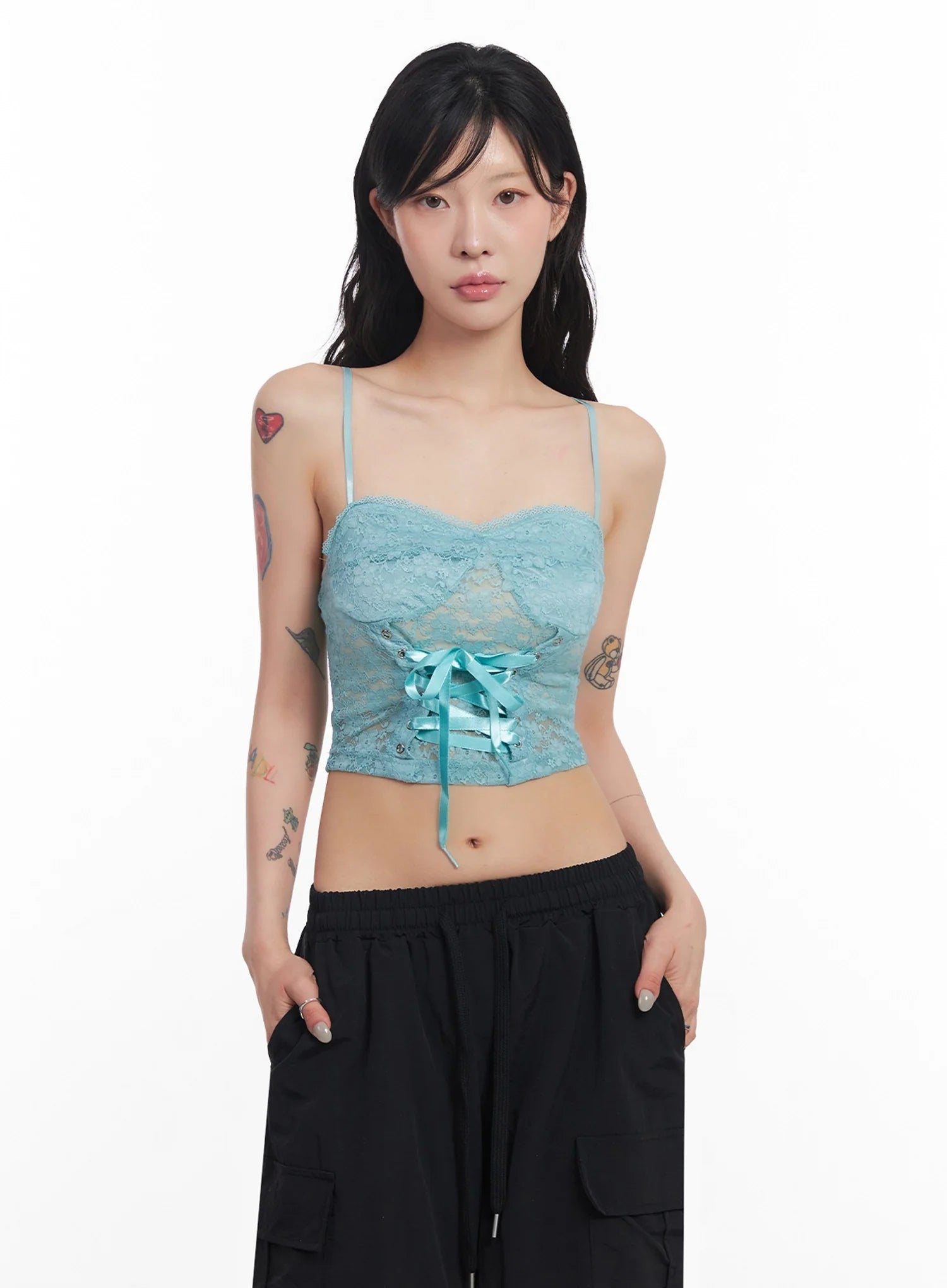 Lace-Up Corset Top IC503