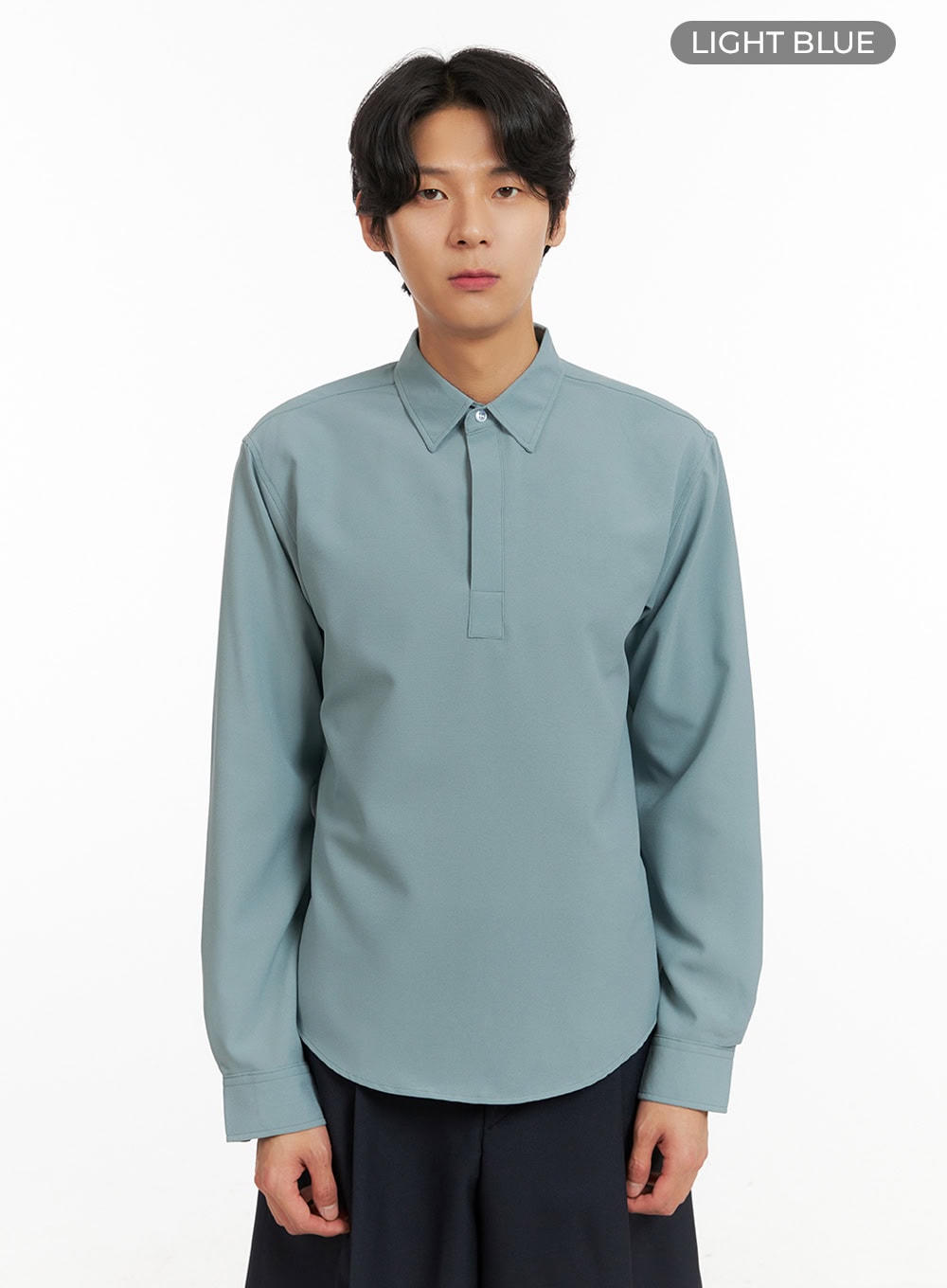 Men's Collared Long Sleeve Shirt IY416