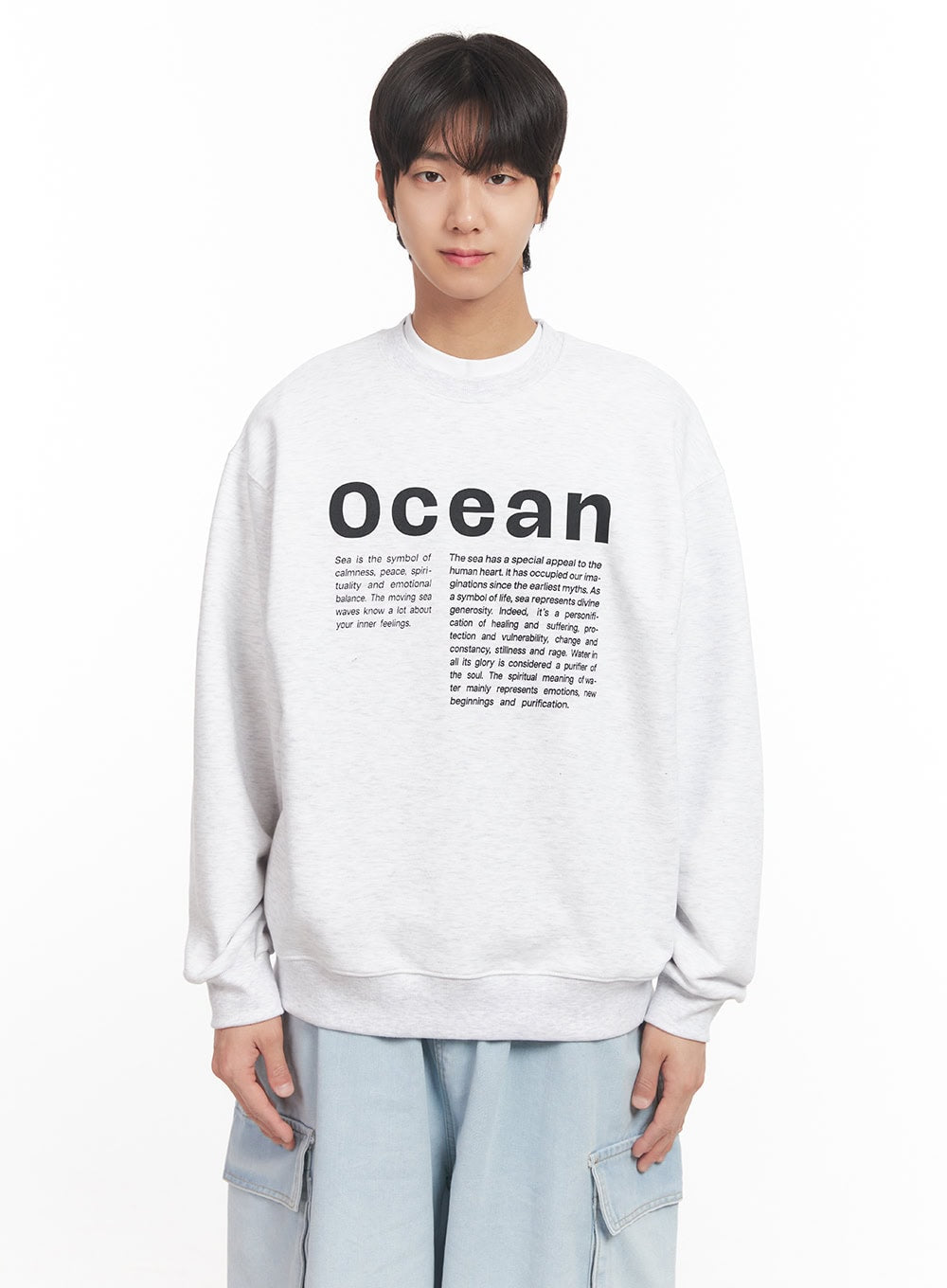 Men's Loose-Fit Graphic Crew Neck IA511