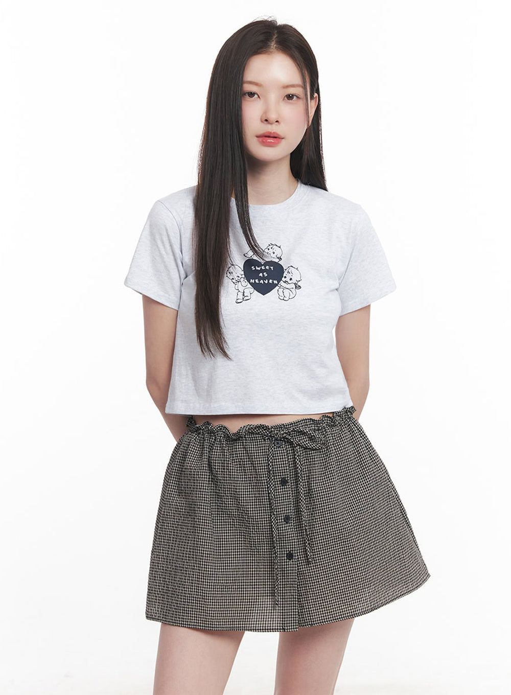 Angel Graphic Crop Top IY513
