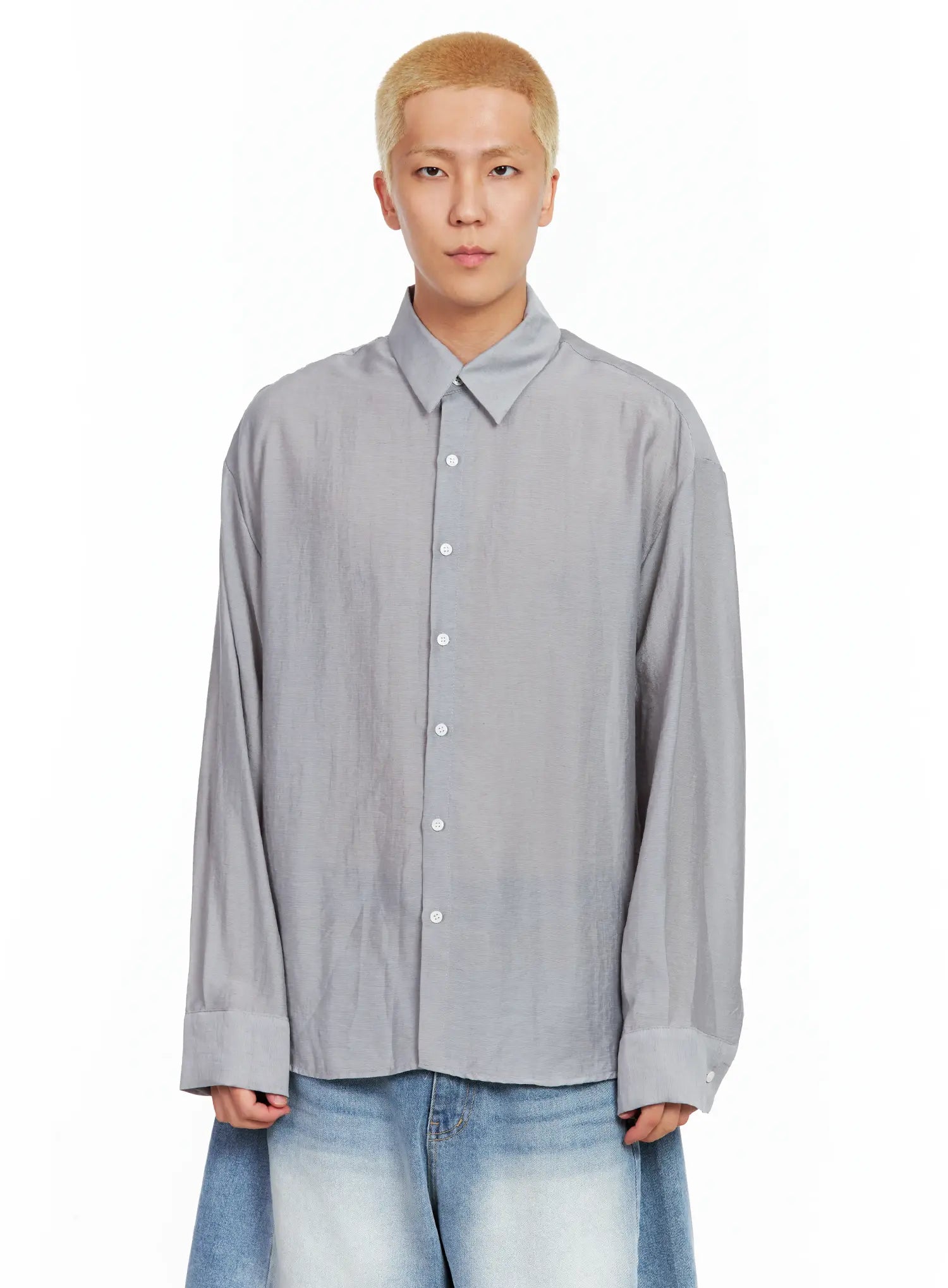 Men's Soft Linen Long-Sleeve Shirt IL514