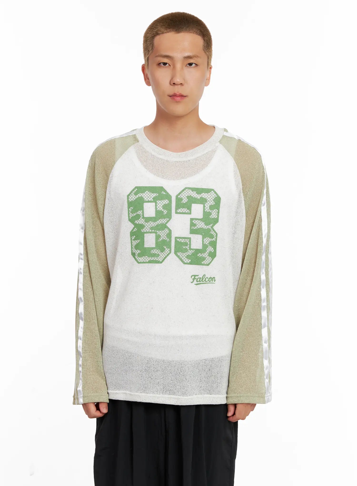 Men's Graphic Mesh Long-Sleeve Tee IL521
