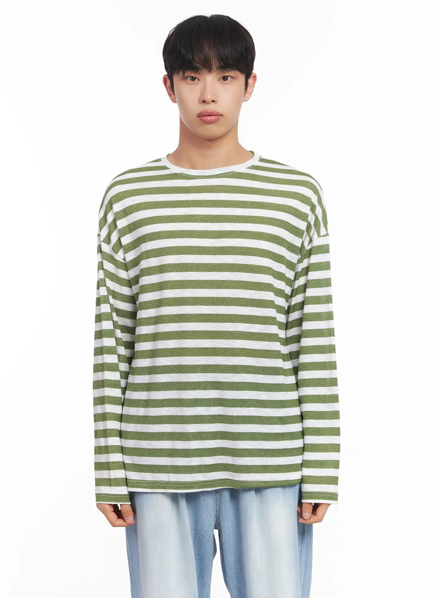 Men's Striped Long-Sleeve Tee IU519