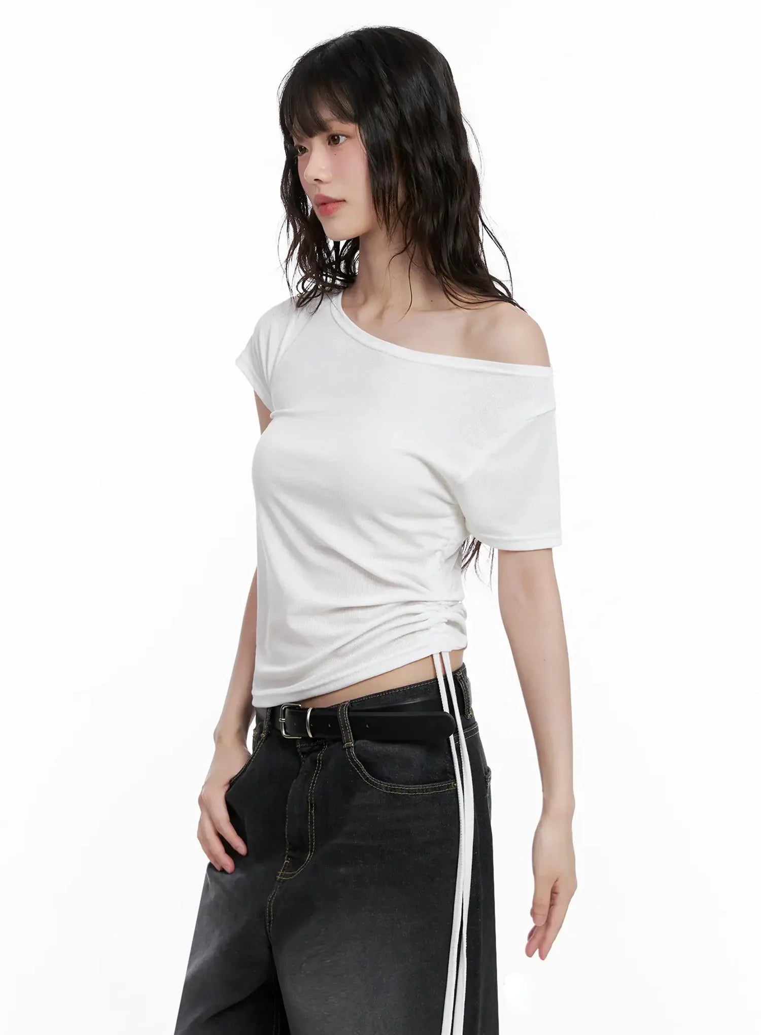 Off-Shoulder Ruched Top IL528