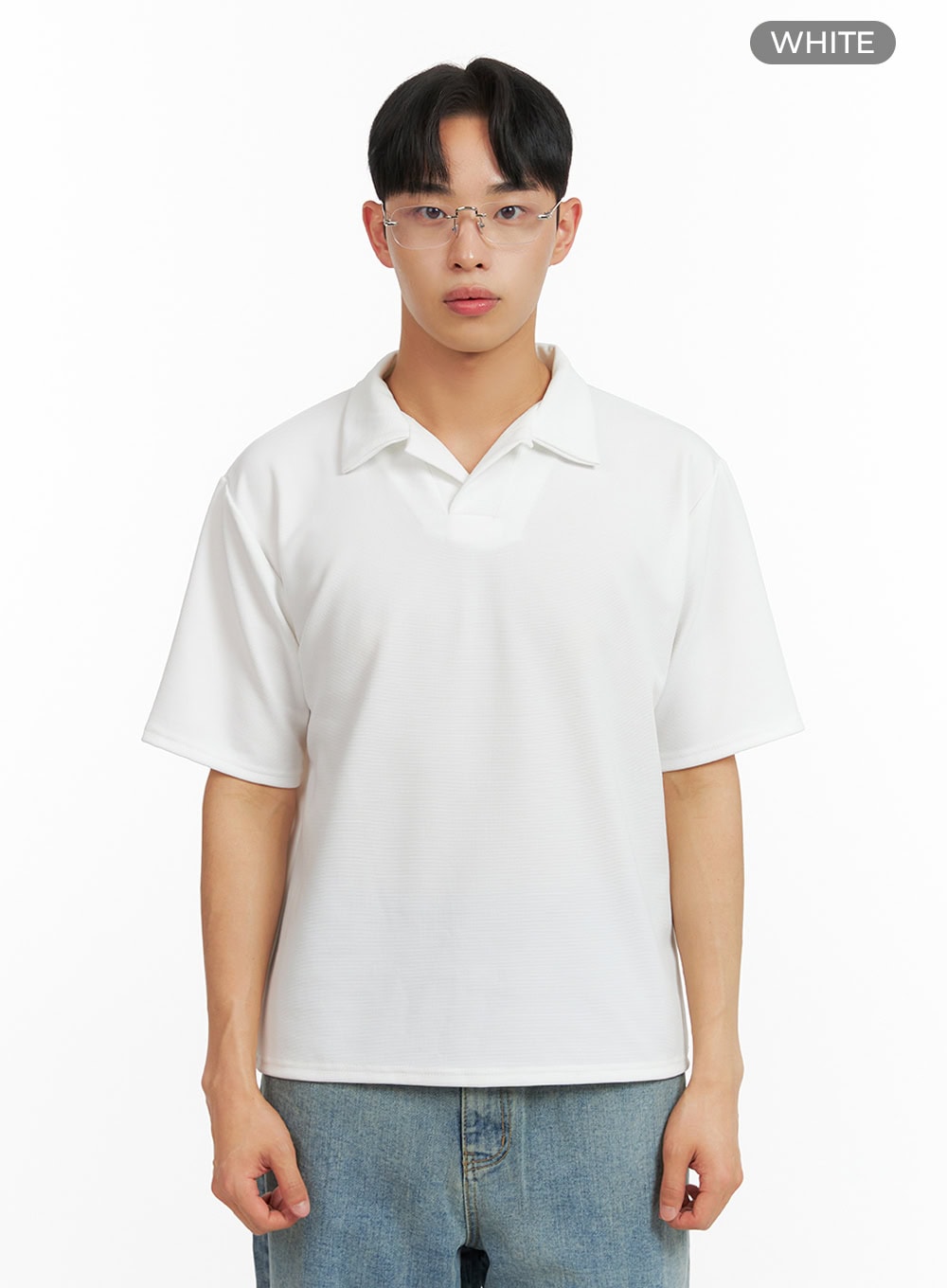 Men's Polyester Collar T-Shirt IU412