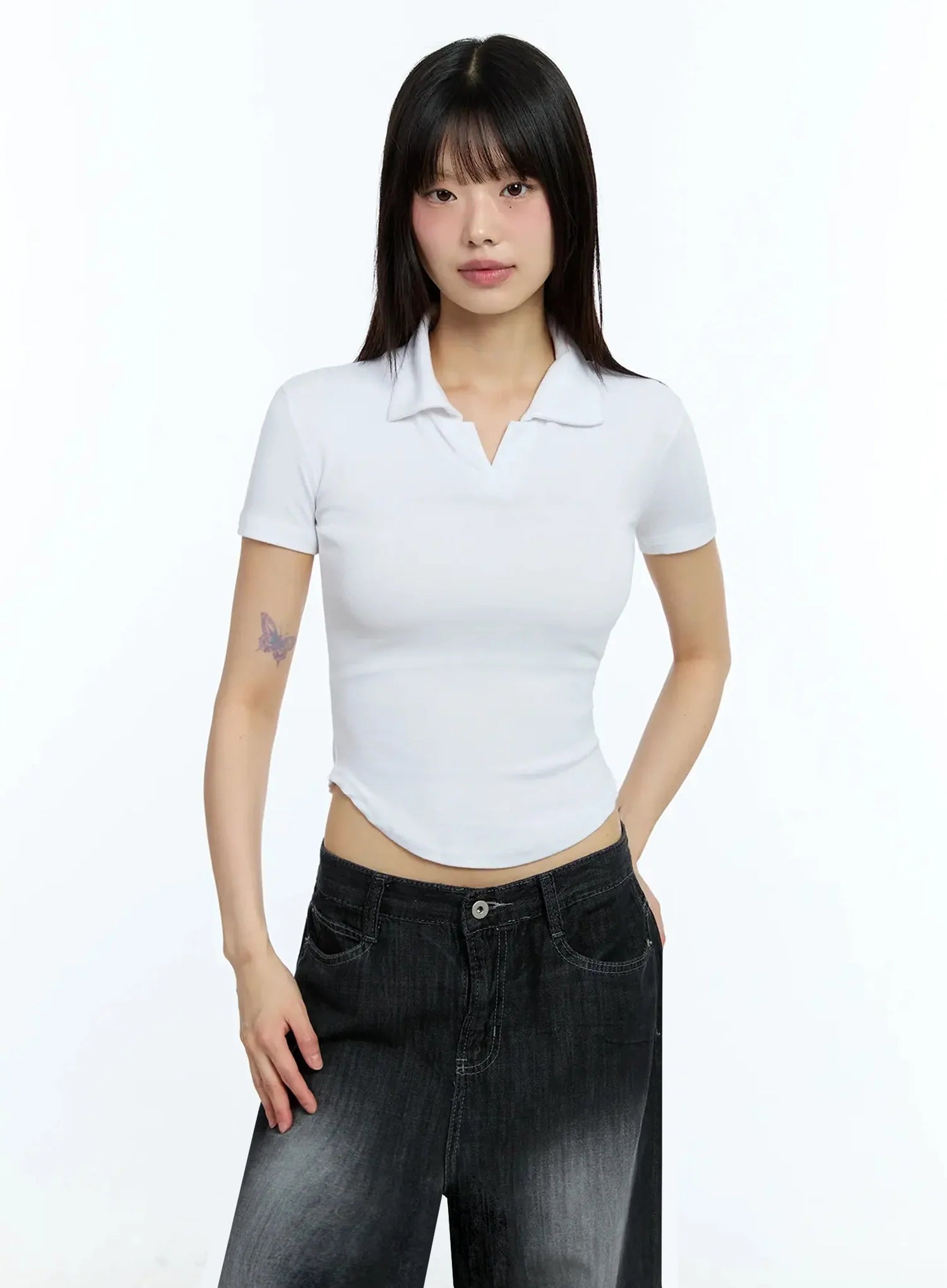 Collared Slim-Fit Tee IU524