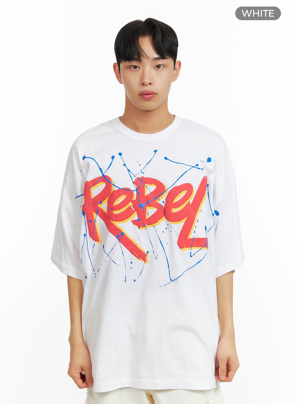 Men's Rebel Oversized Graphic T-Shirt IU412