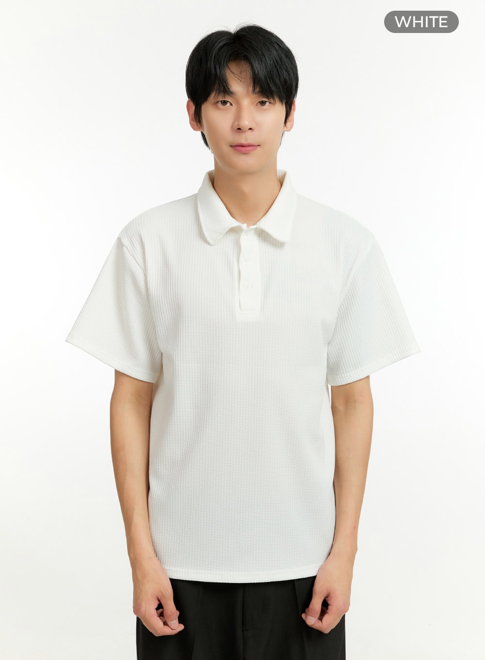 Men's Textured Polo T-Shirt IL412