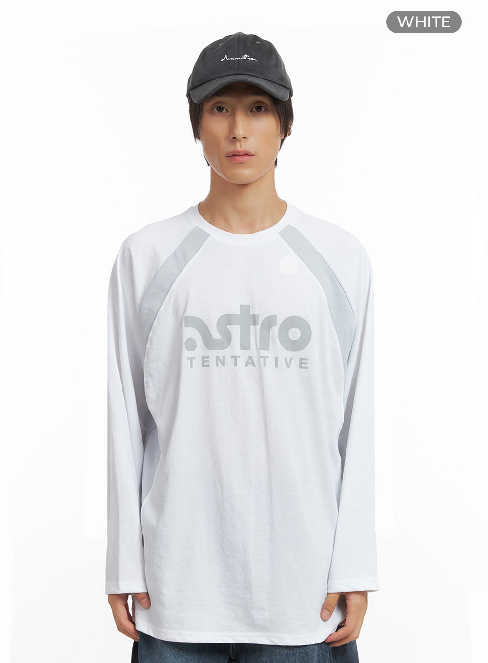 Men's Letter Print Long Sleeve Shirt IO417