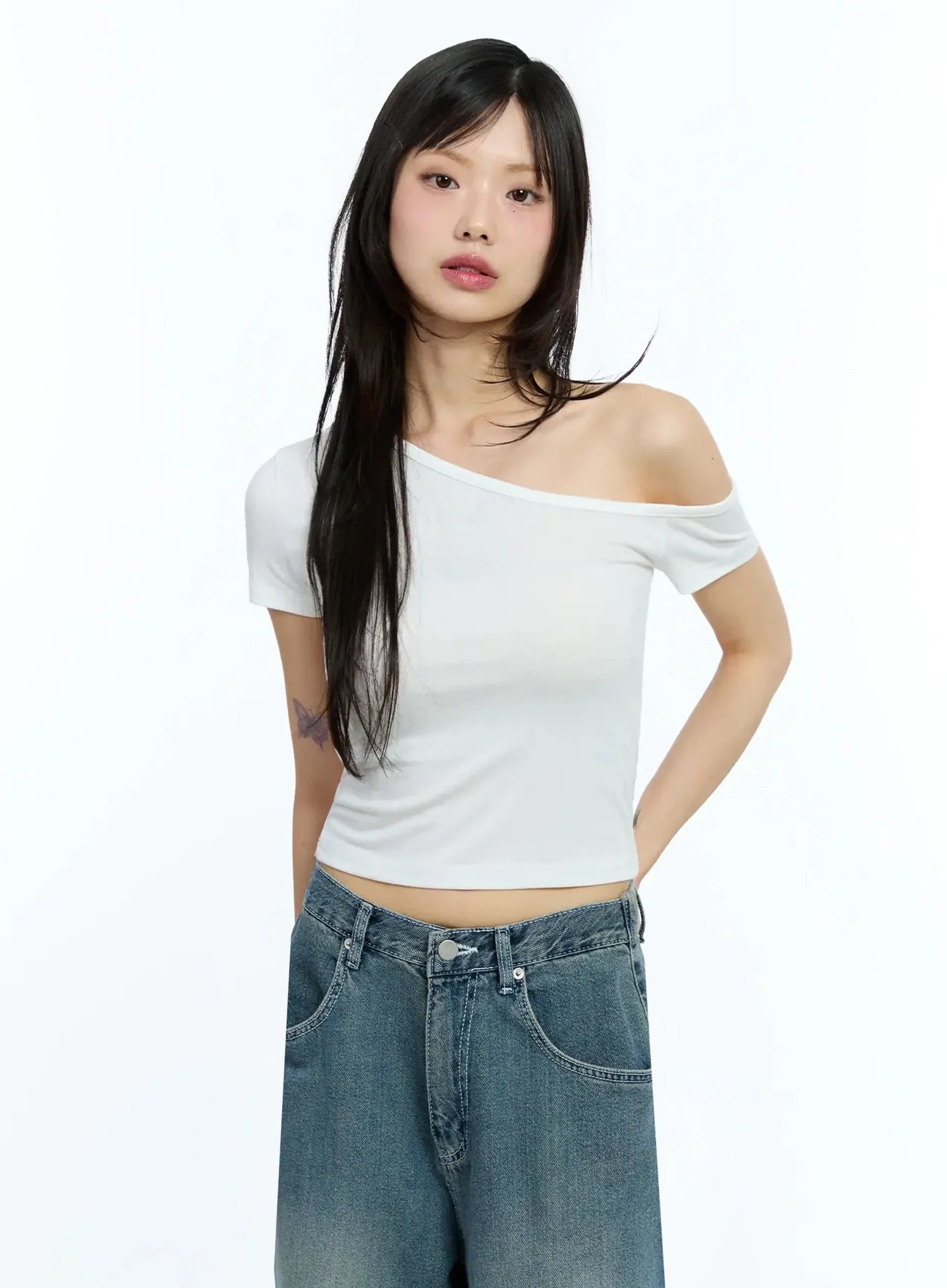 One-Shoulder Crop Top IU524