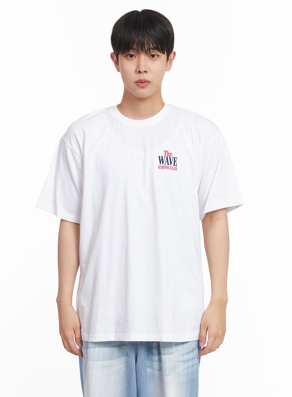 Men's Loose-Fit Wave Graphic T-Shirt IY522