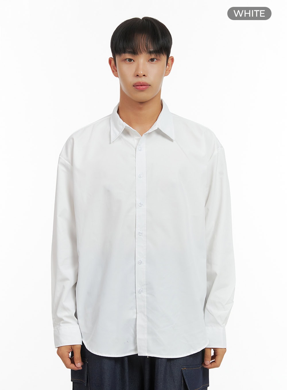 Men's Solid Collared Buttoned Shirt IS420
