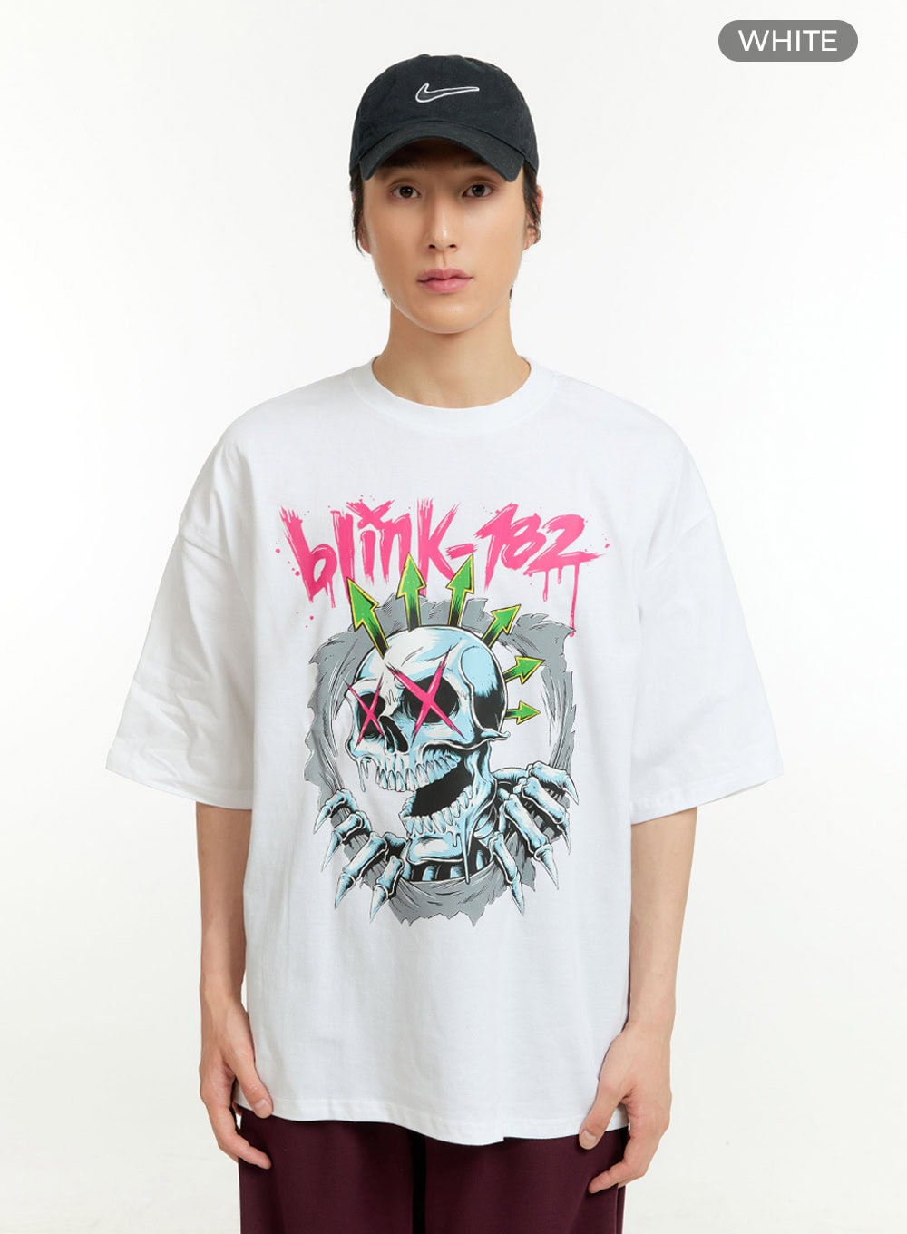 Men's Cotton Lettering T-Shirt IL418