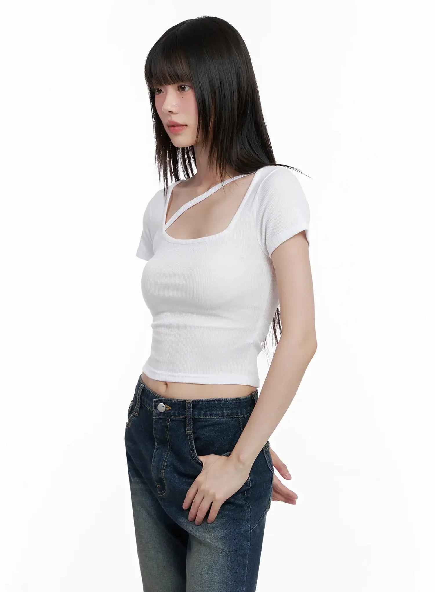 Strappy Square Neck Crop Top IL531