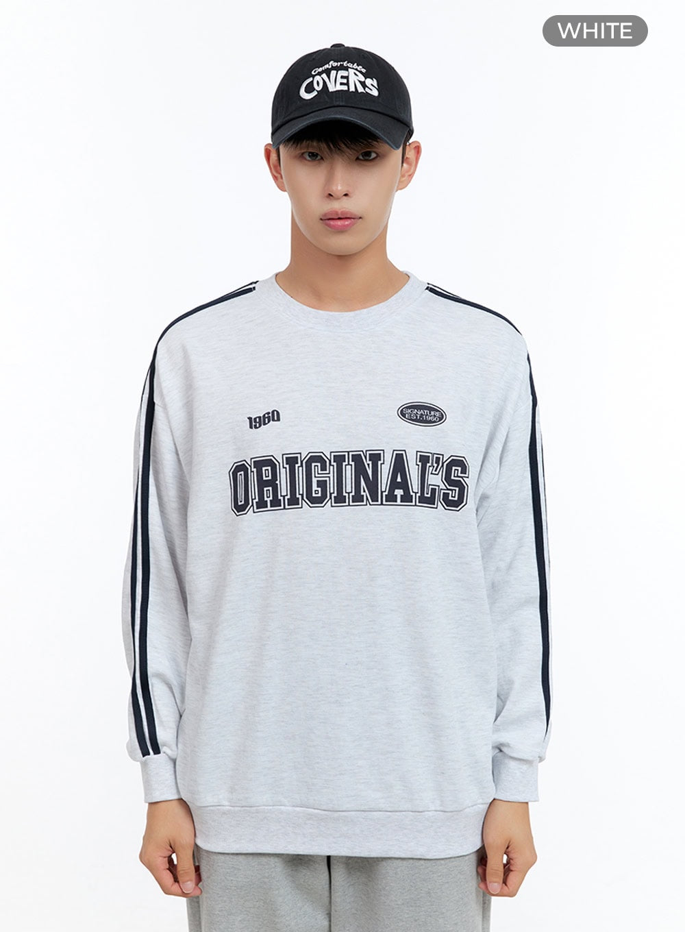 Men's Lettering Crew Neck Sweatshirt IS412