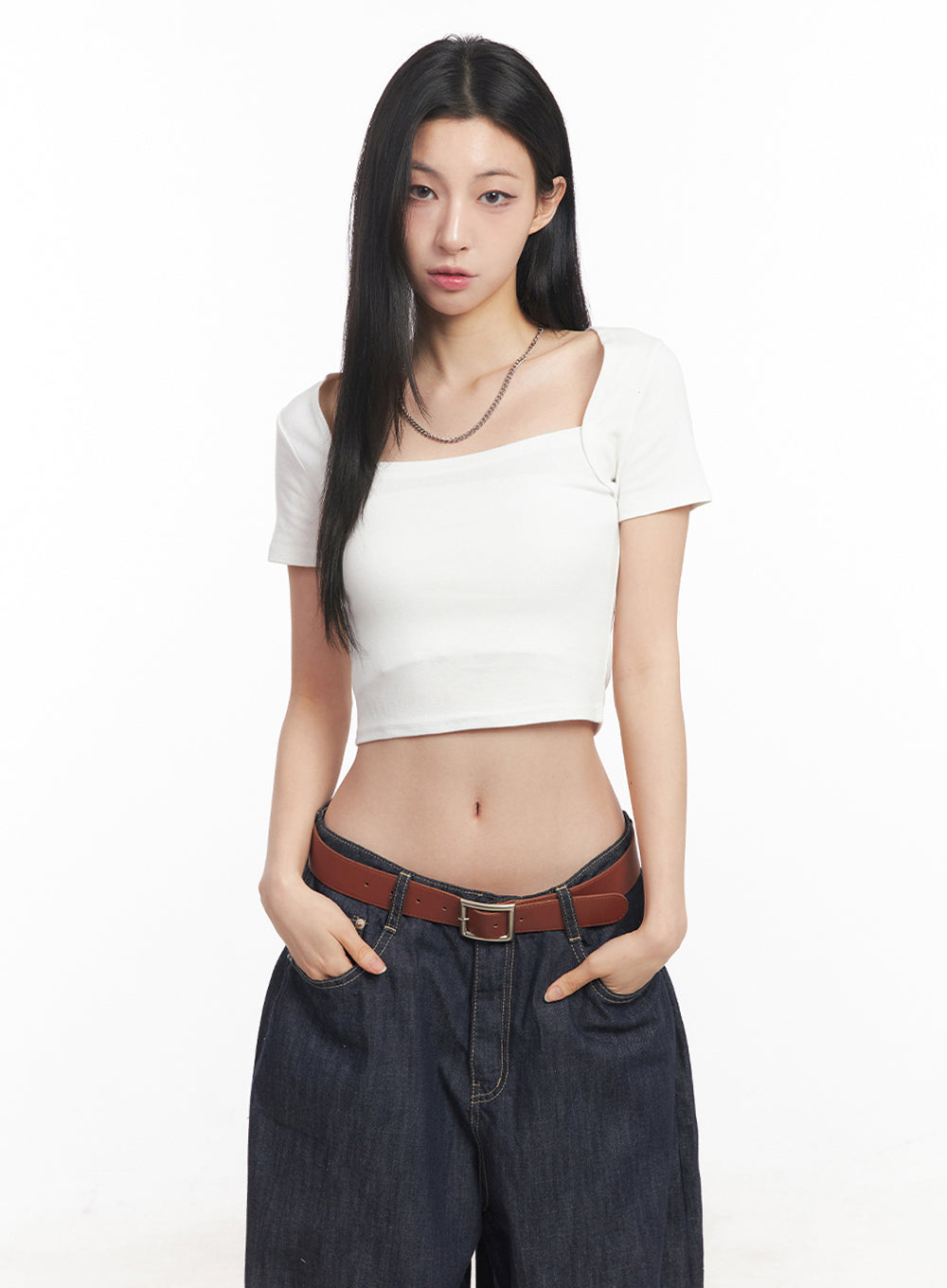 Slim-Fit Bolero Tee IY516