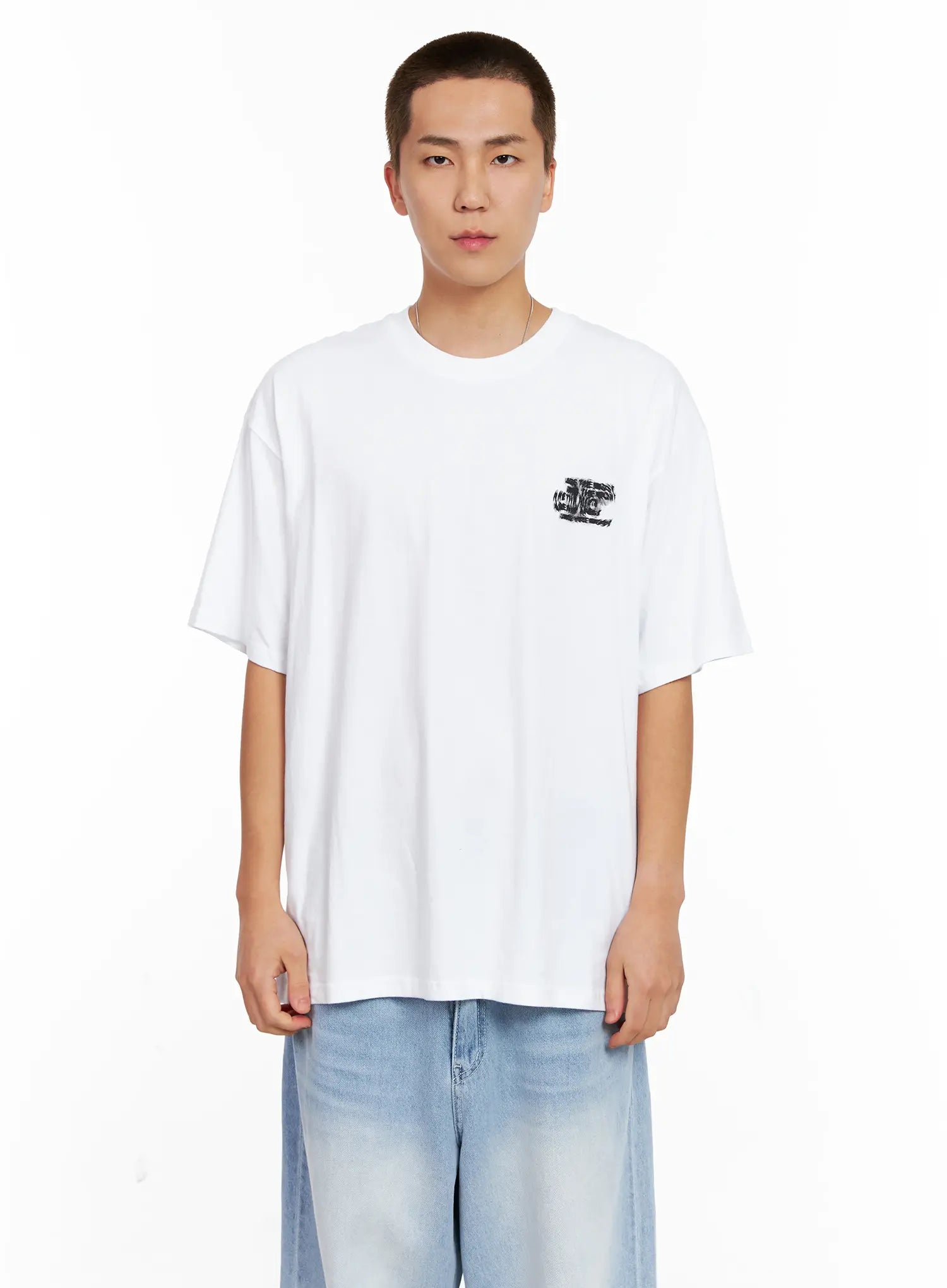 Men's Oversized Blurred Graphic Tee IG508