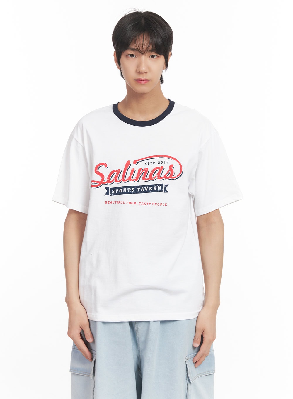 Men's Graphic Two-Tone T-Shirt IA511