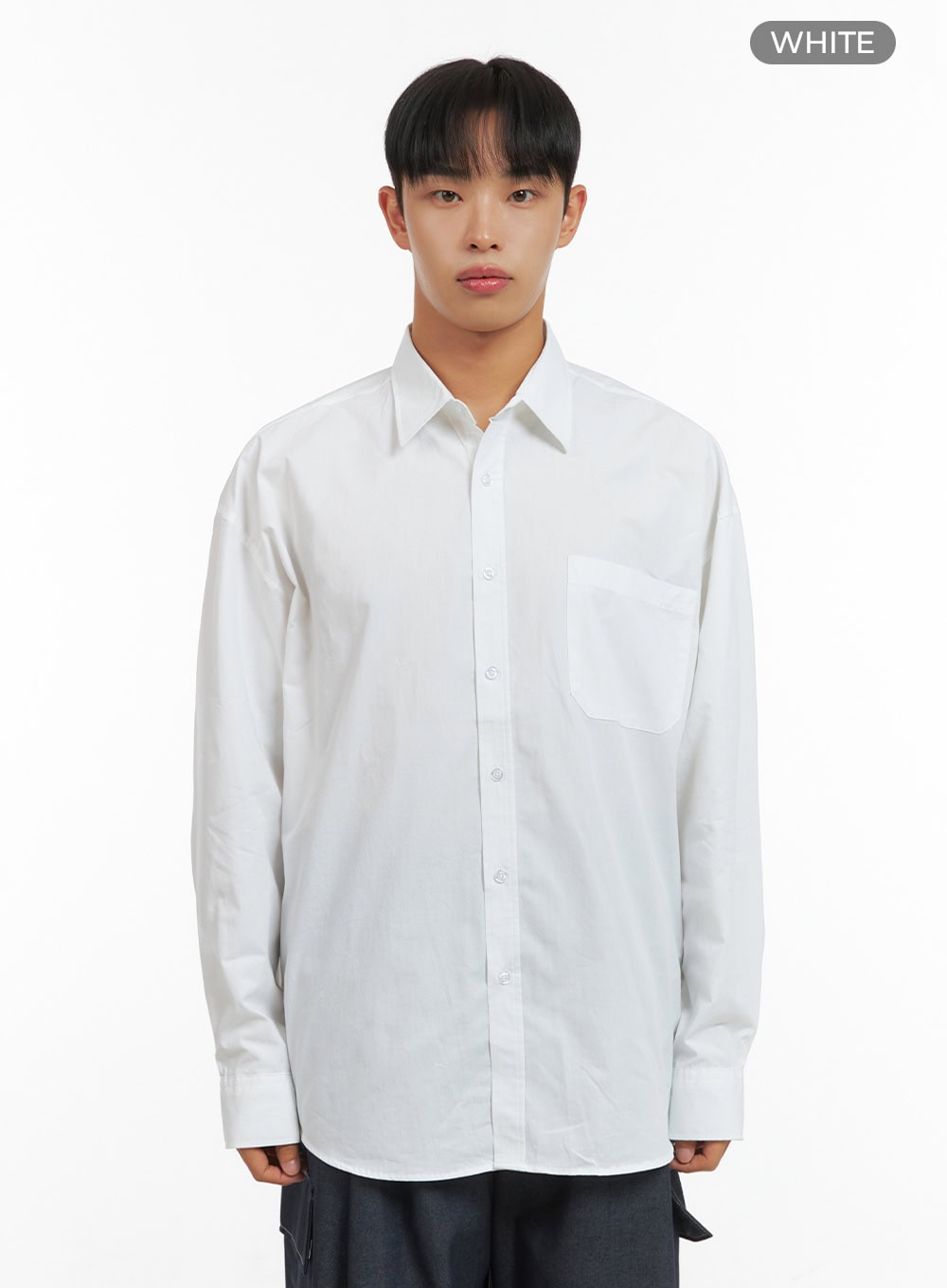 Men's Oversized Basic Cotton Shirt IS419