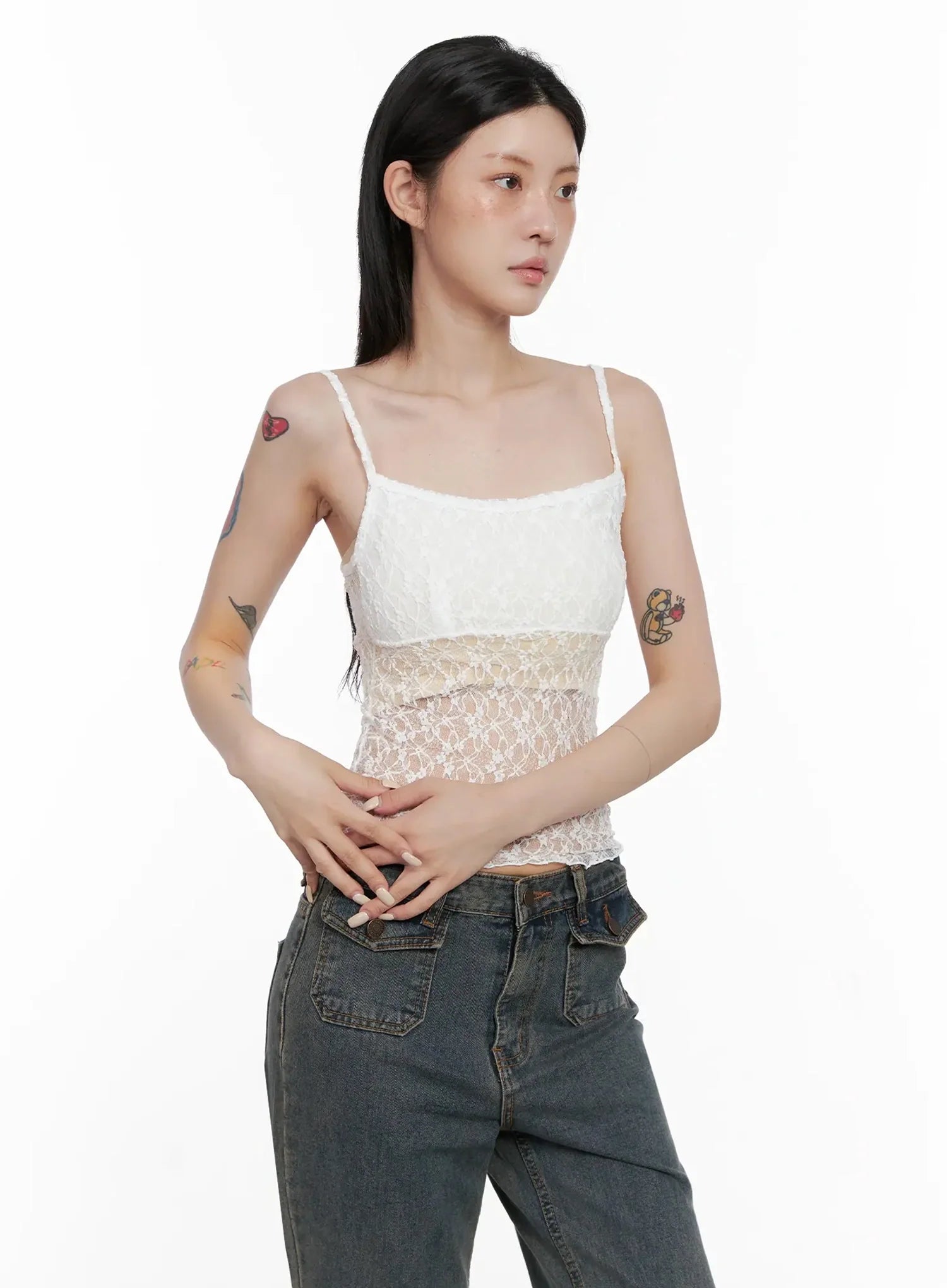 Lace Detail Cami Top IS508