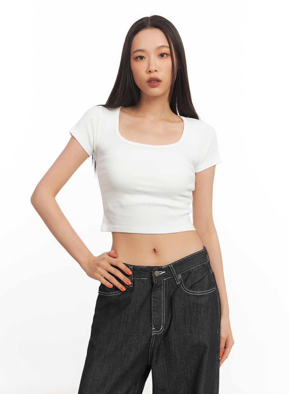 Square Neck Crop Tee IA504