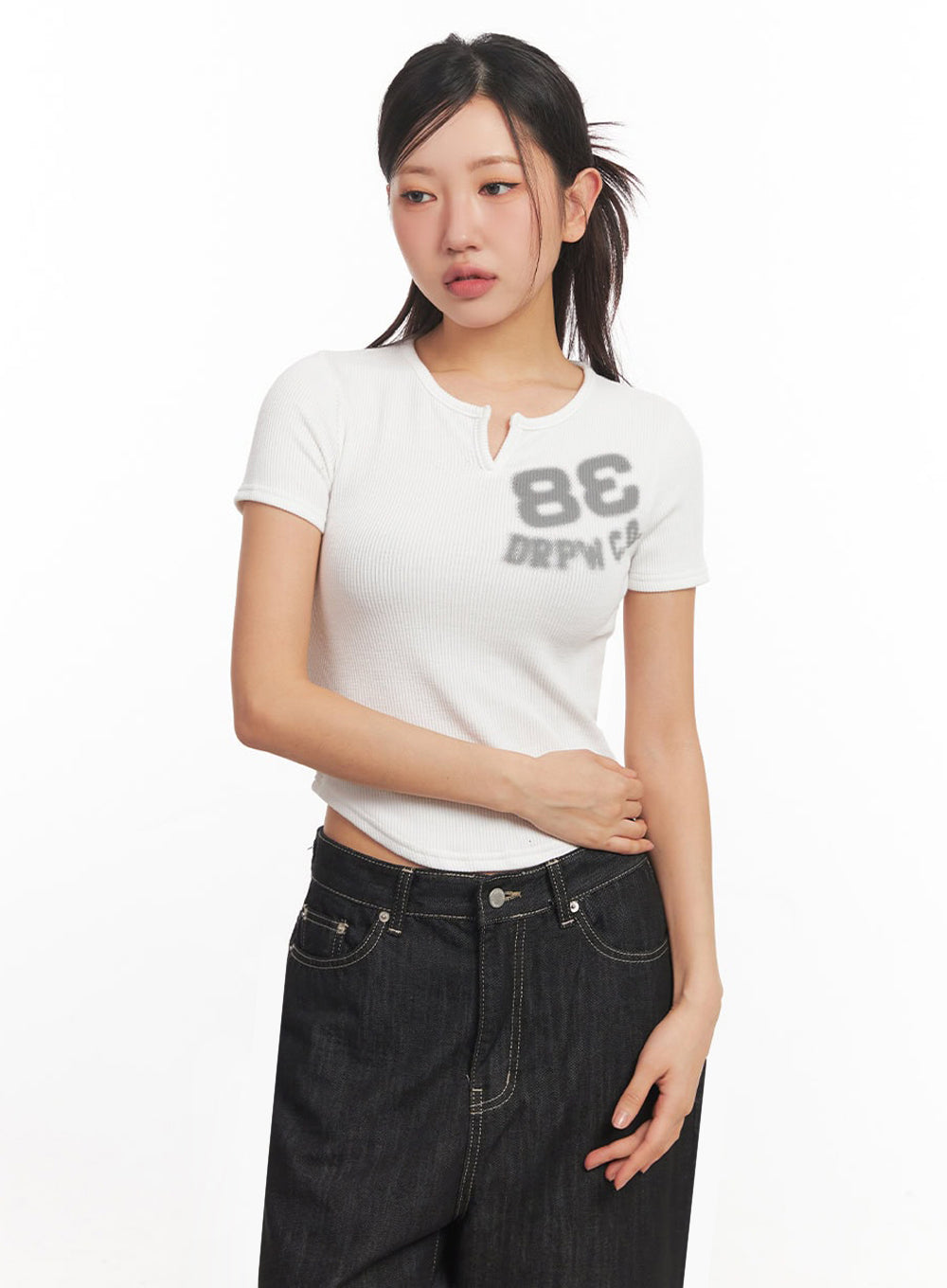 Tomboy Graphic Crop Top IA524