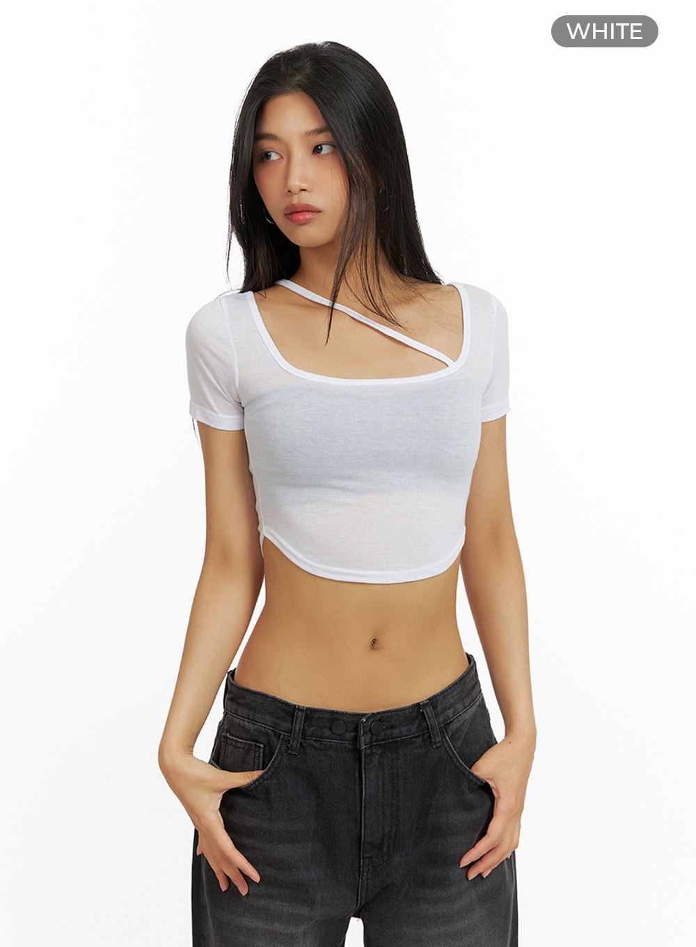 Square Neck Strap Crop Top IU412
