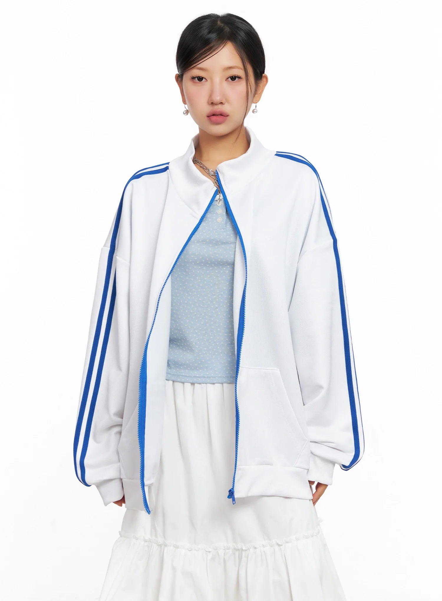 Oversized Track Zip-Up Jersey IG527