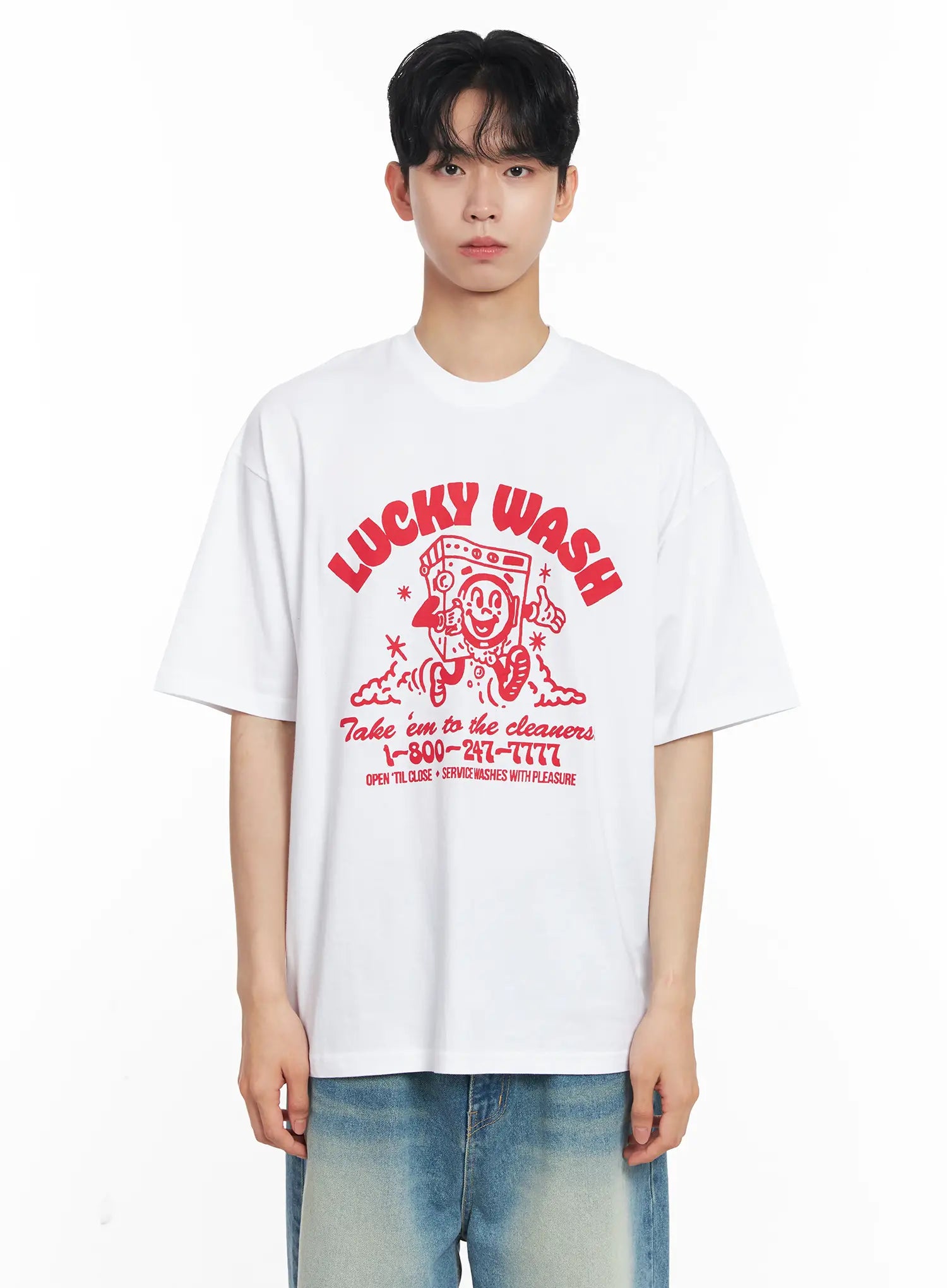 Men's Vintage "Lucky Wash" Graphic T-Shirt IL501
