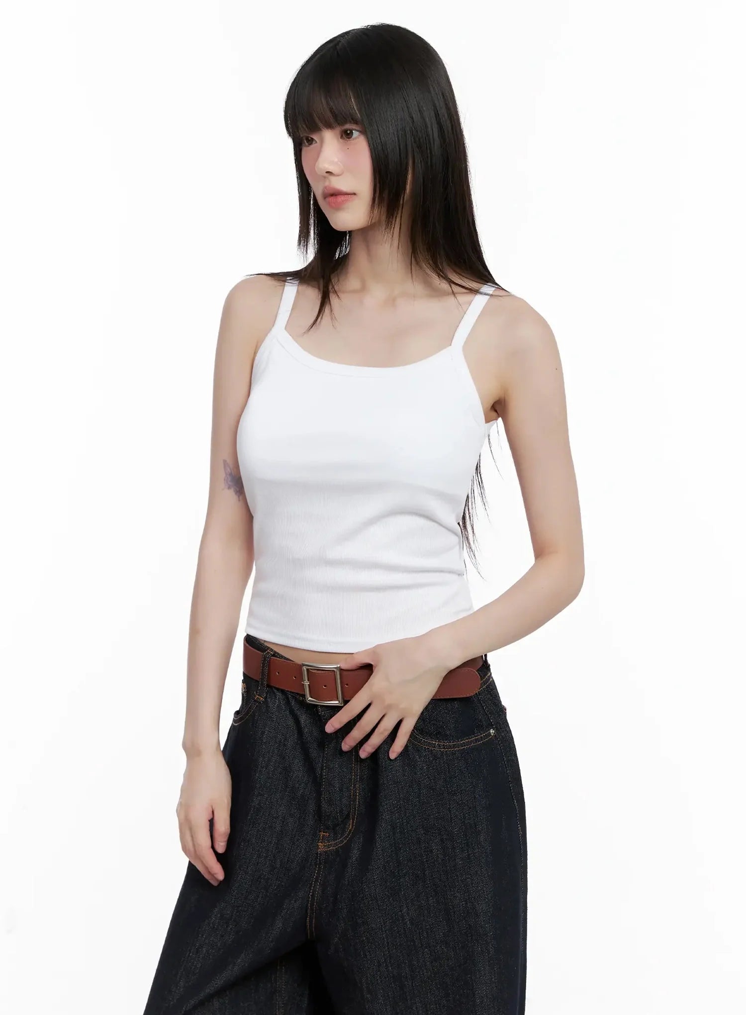Ribbed Sleeveless Crop Top IL531
