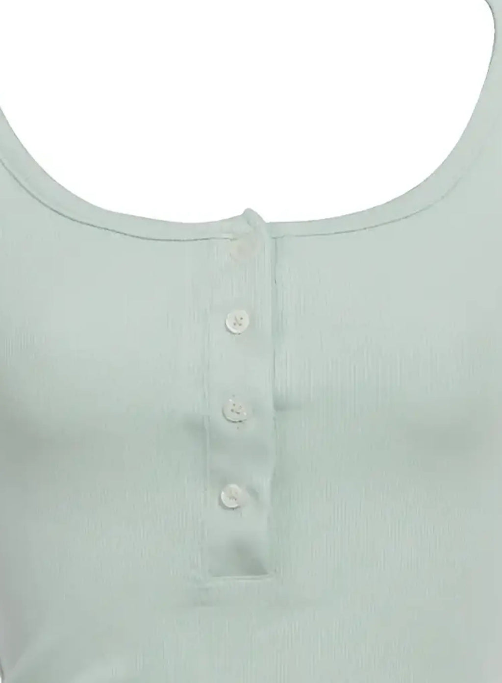 Buttoned Scoop-Neck Crop Top IC503