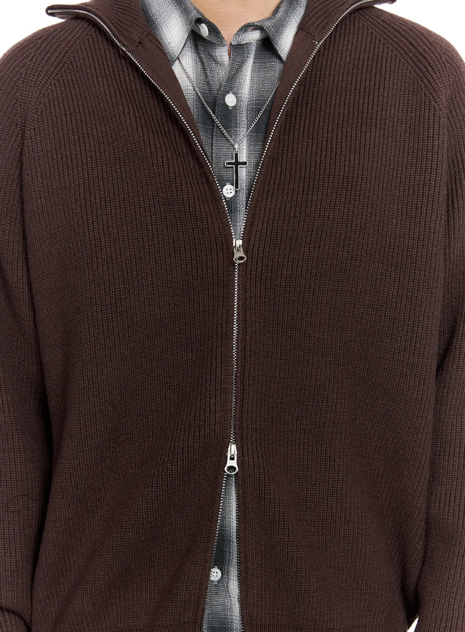 Men's Knit Zip-Up Sweater IS502