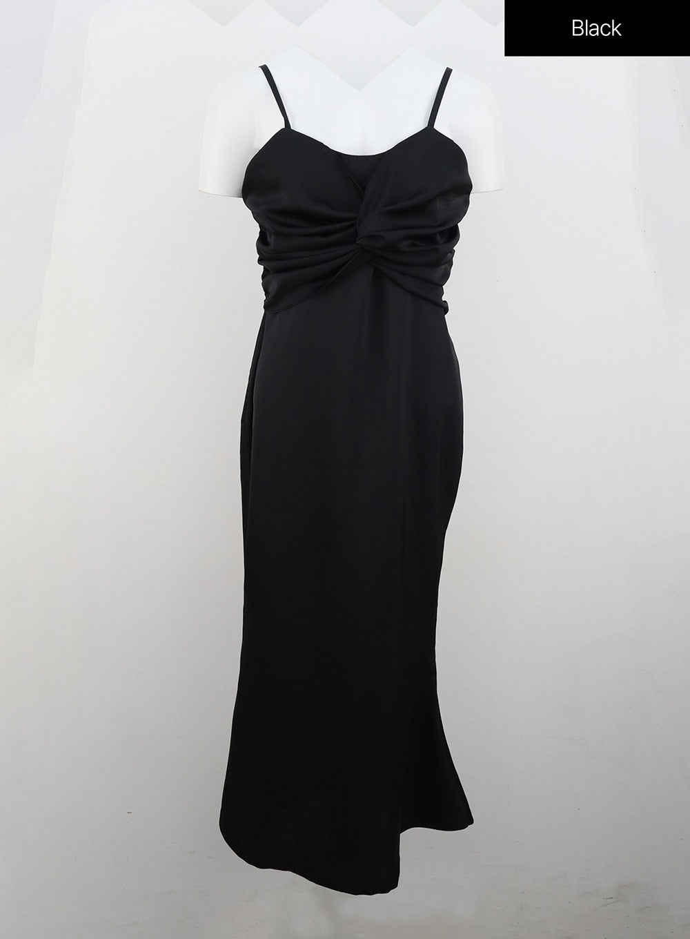 Cross Bust Satin Maxi Dress IU326