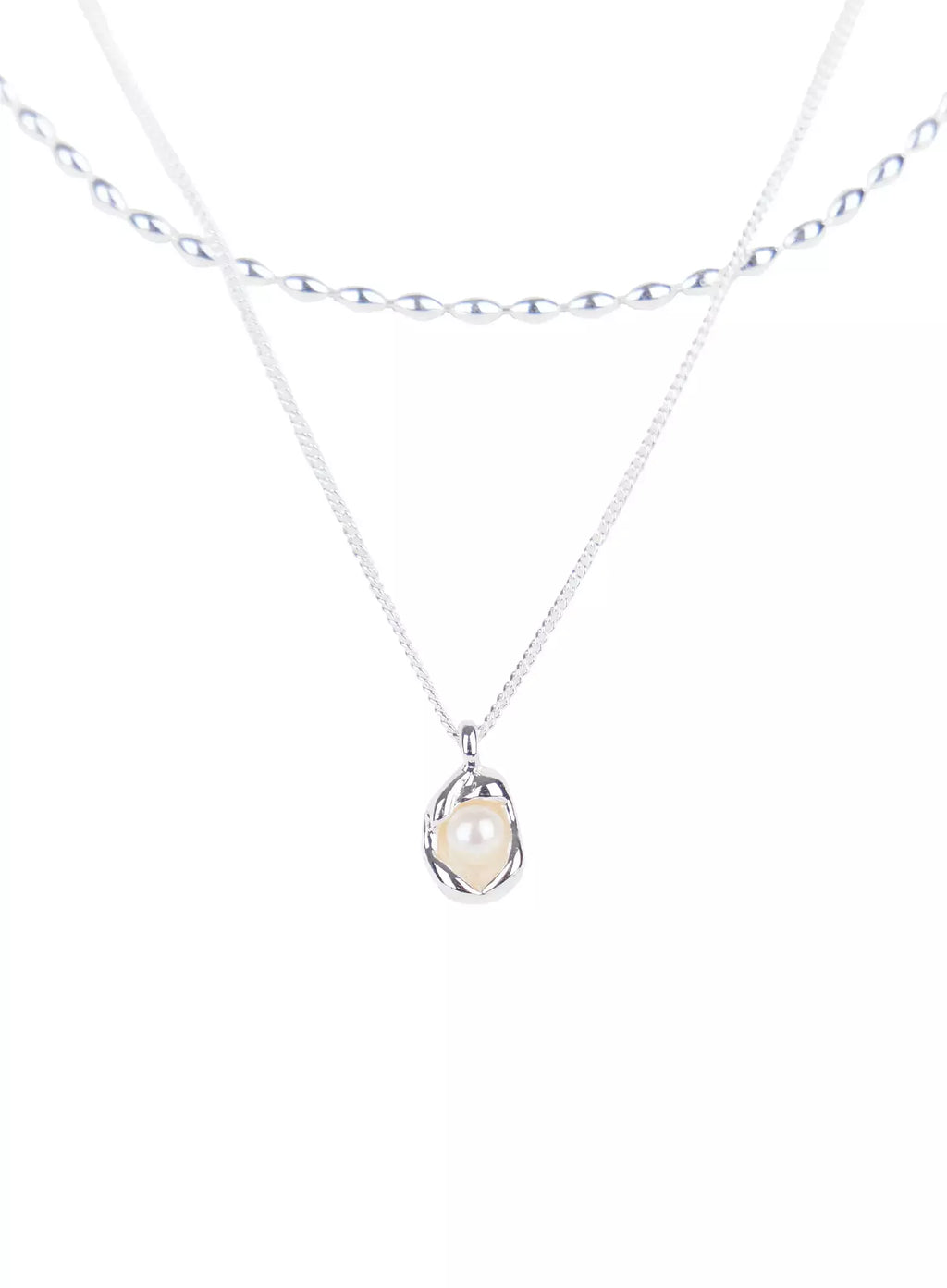 ACC Elegant Double Chain Pendant Necklace IG507