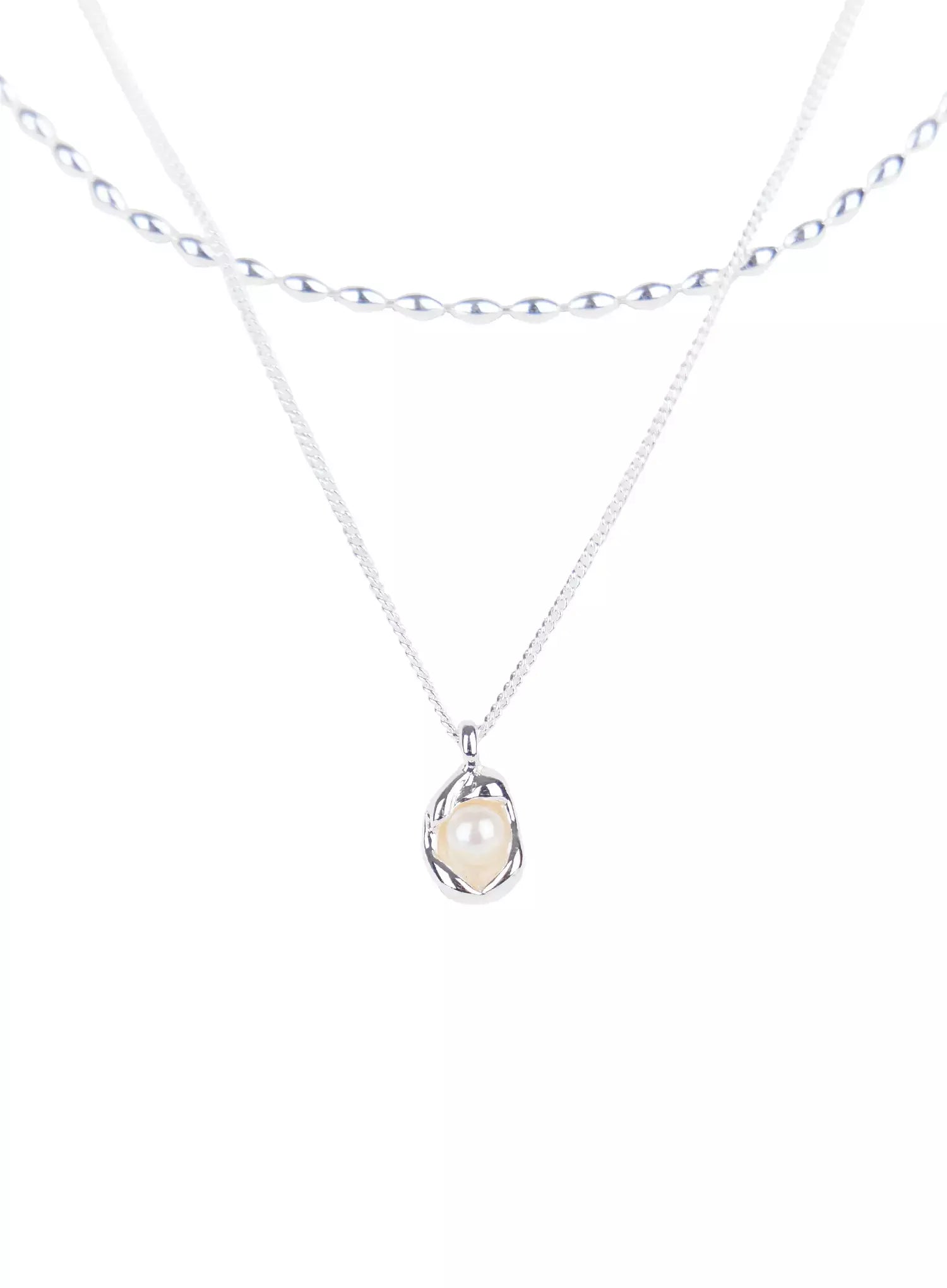 ACC Elegant Double Chain Pendant Necklace IG507