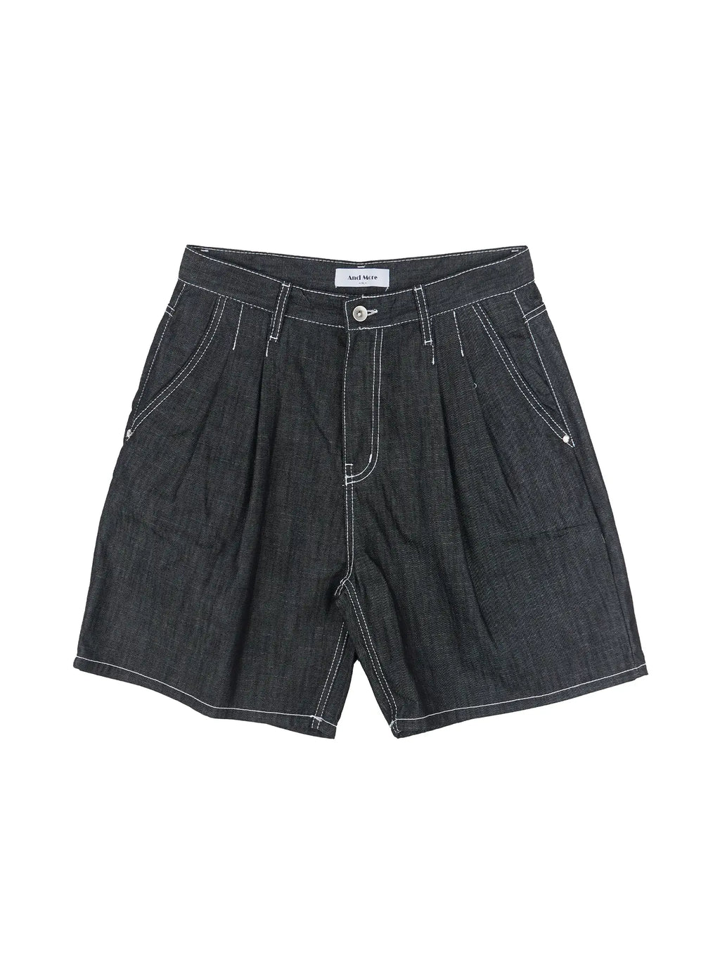 Men's Pleated Denim Jorts IL517