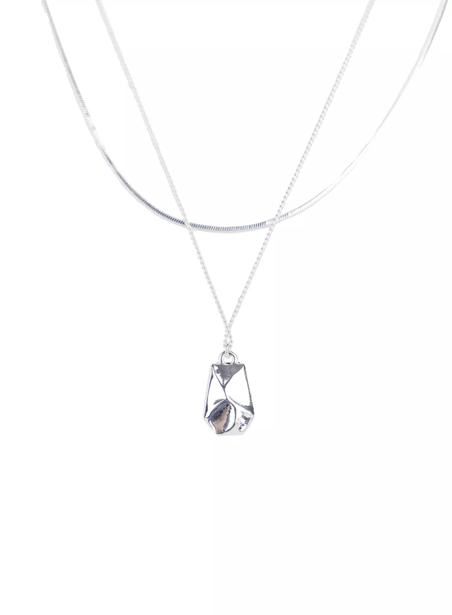 ACC Double-Layered Pendant Necklace IG507