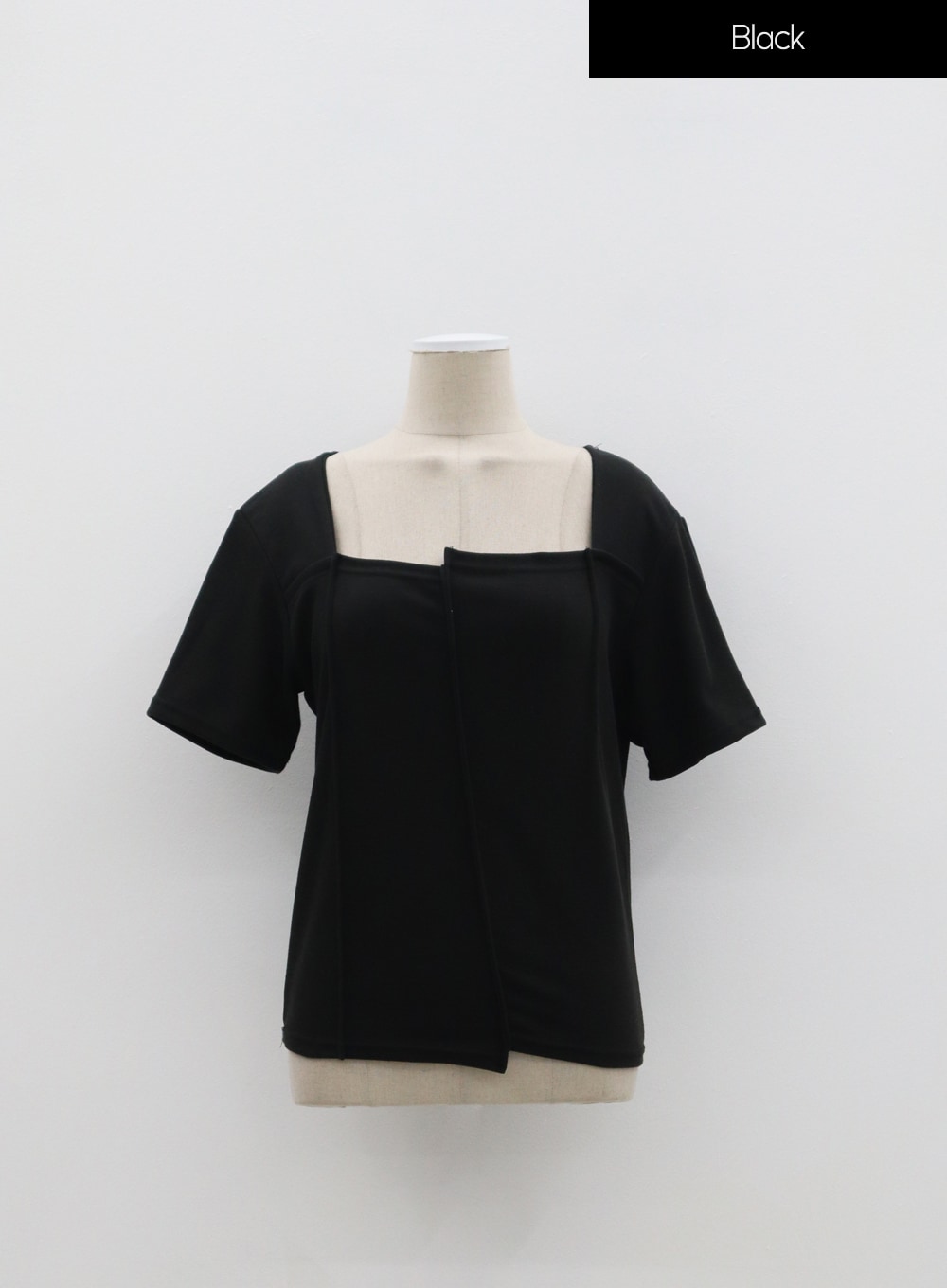 Plus Square Neck Crop T-Shirt IF317