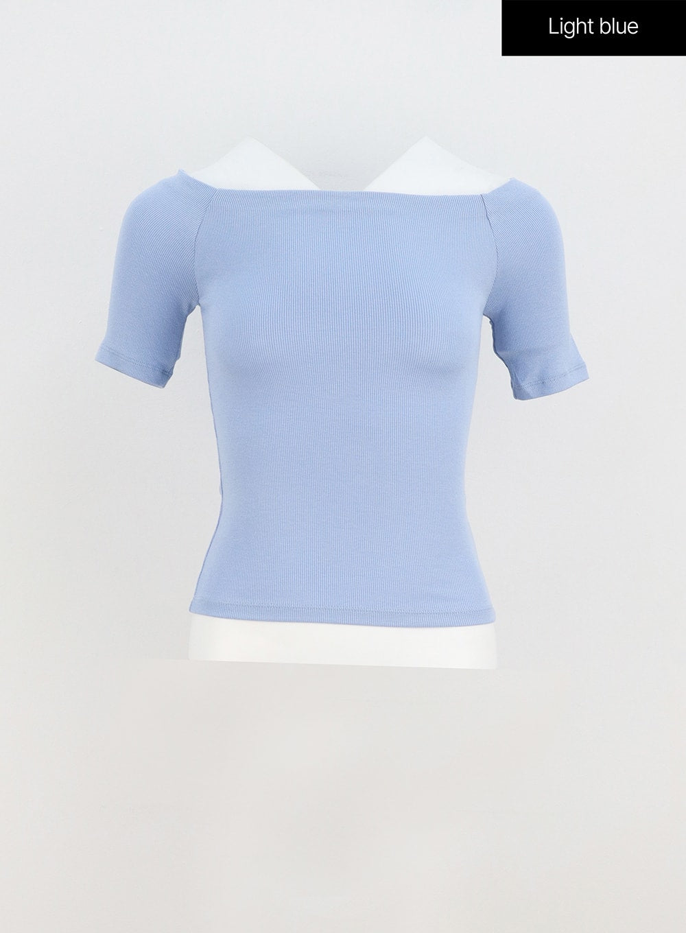 Off-Shoulder Ribbed Tee IY331