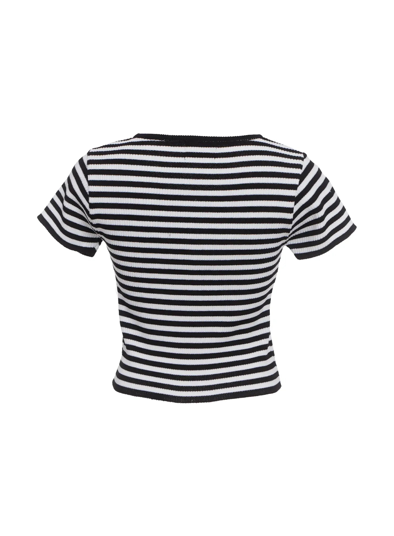 Casual Striped Knit T-Shirt IC503