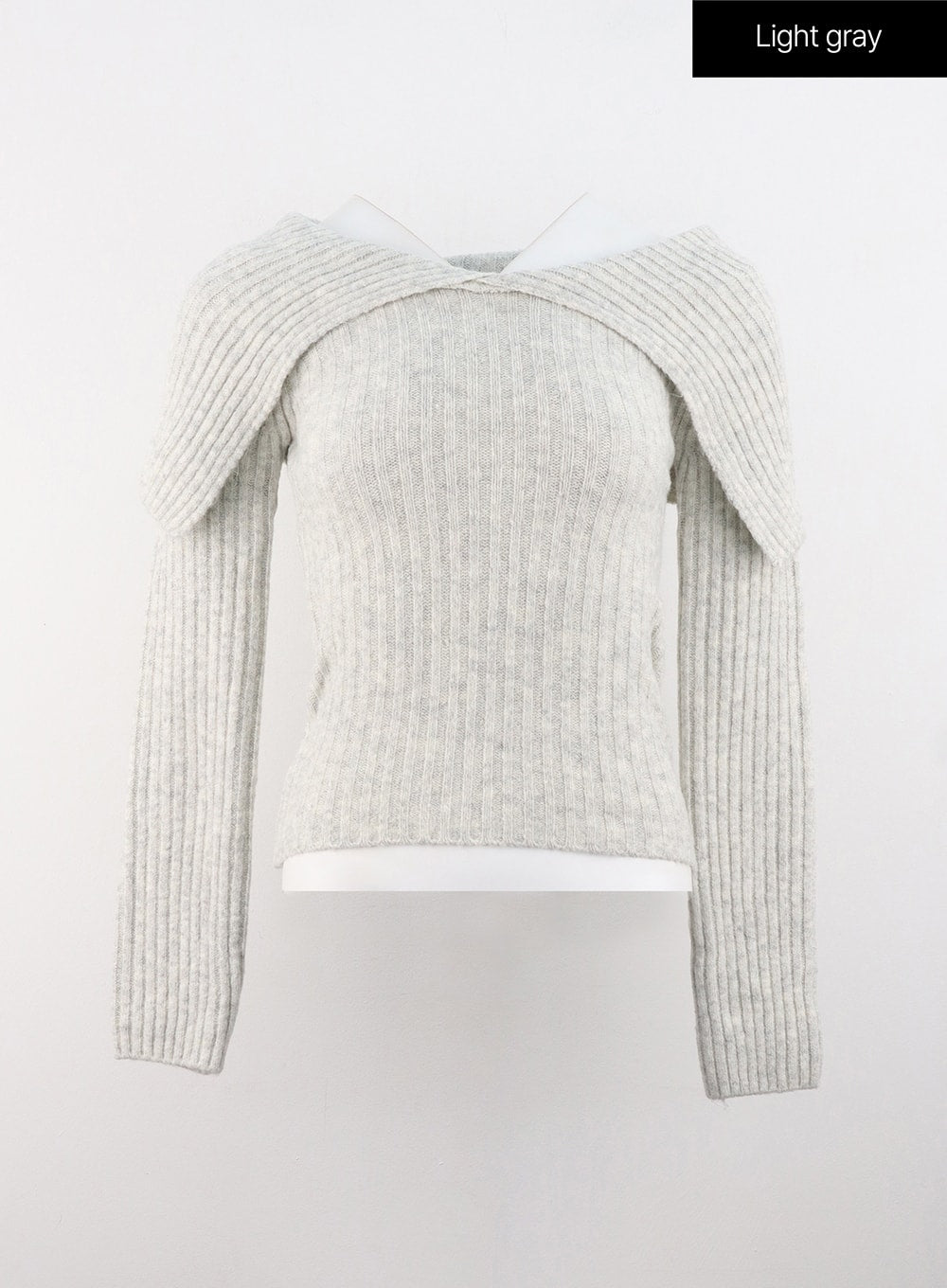 Wide Collar Off Shoulder Sweater IS315