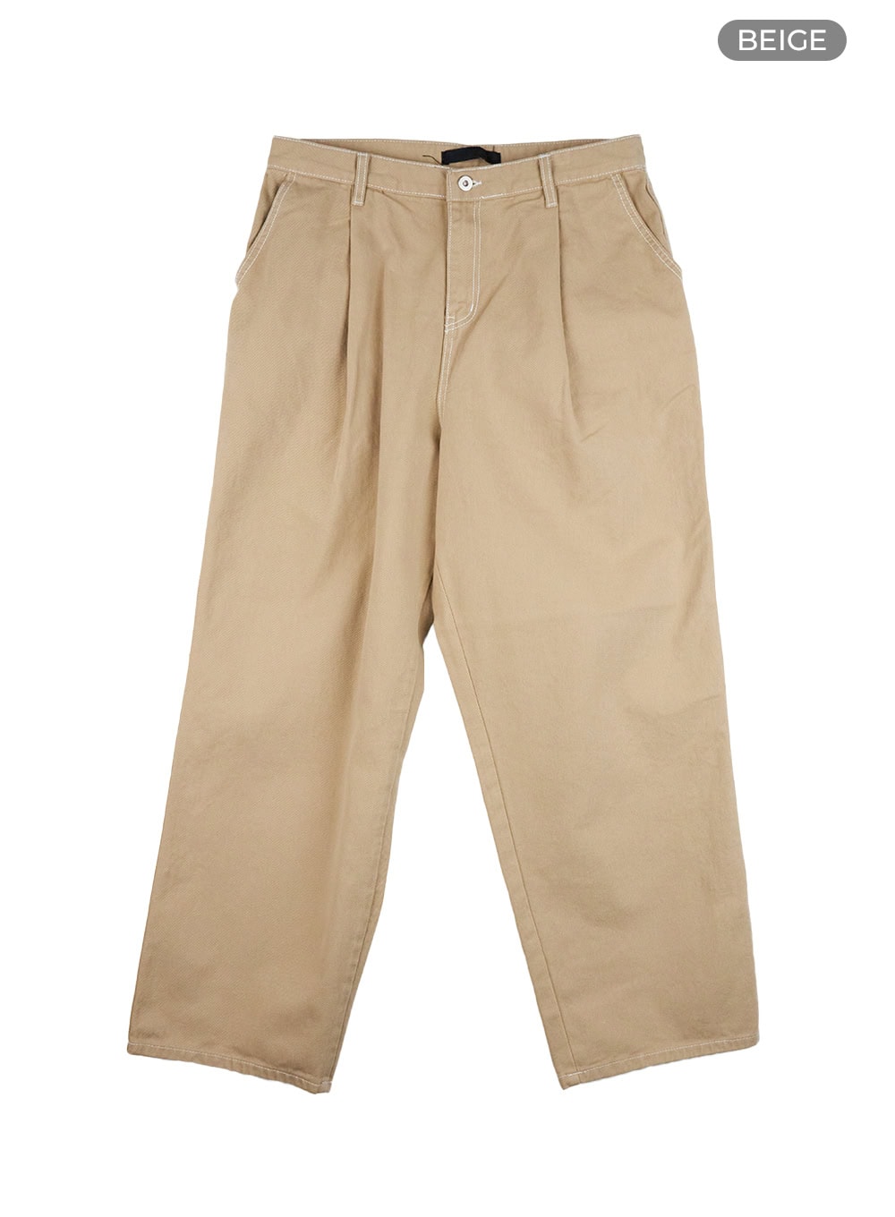Men's Pintuck Wide Fit Cotton Pants IS413