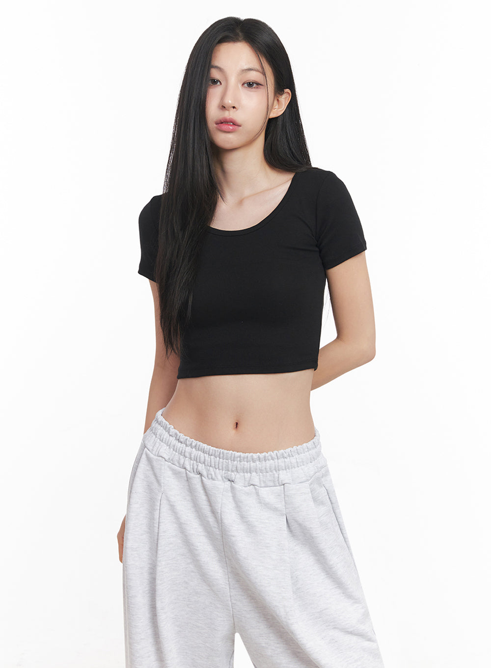 Basic Lounge Crop Tee IY516
