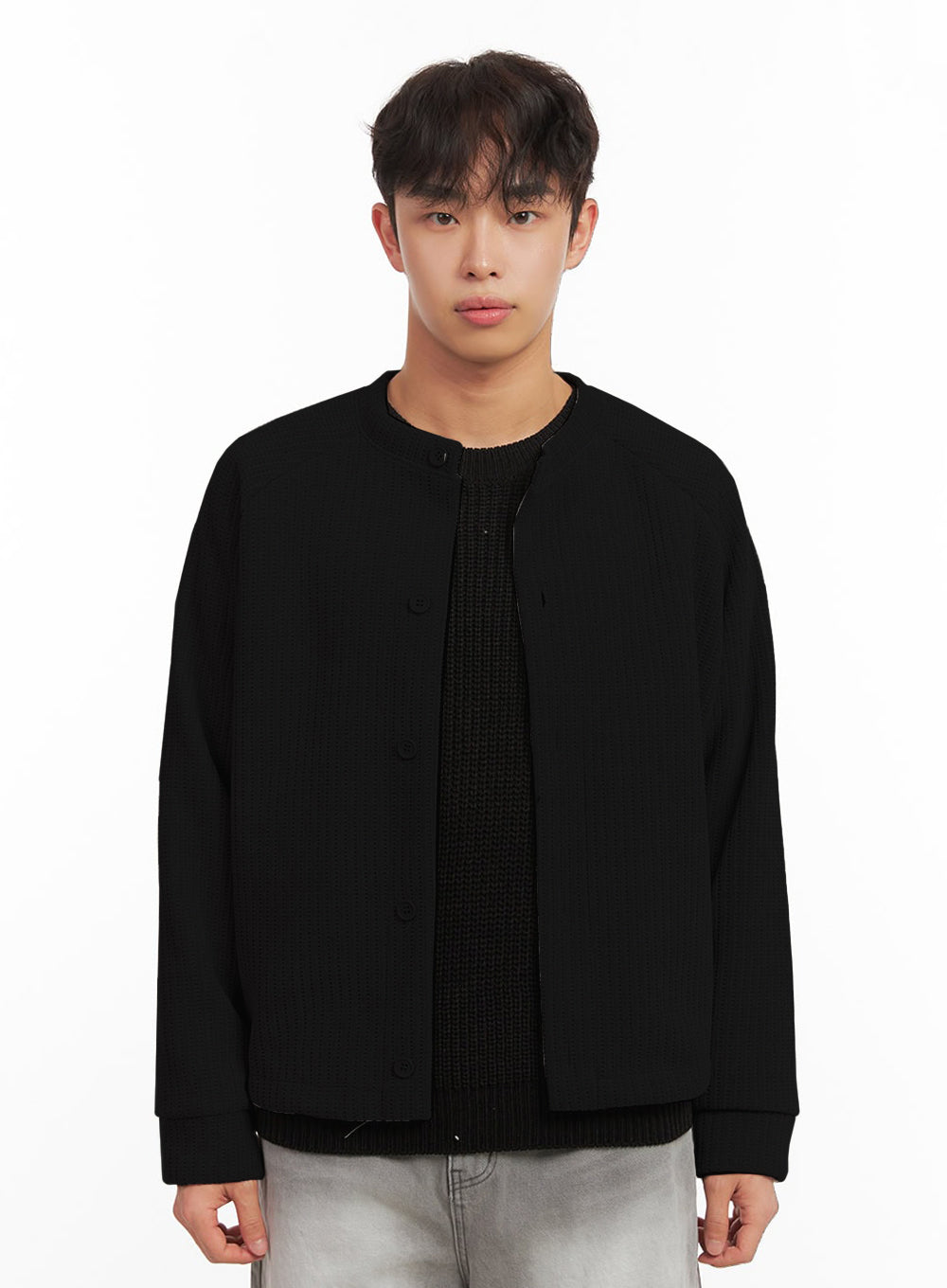 Men's Buttoned Knit Cardigan ID431