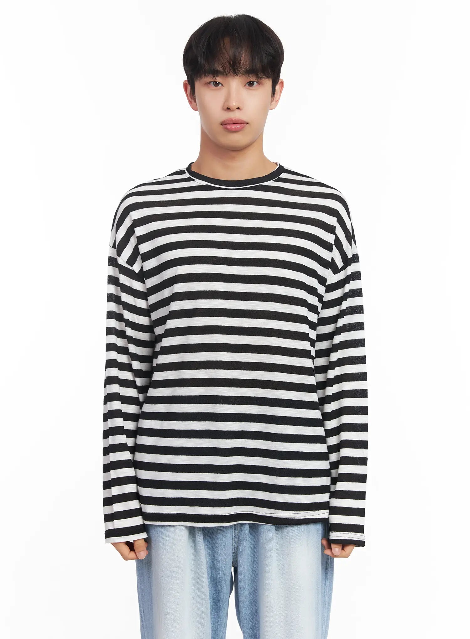 Men's Striped Long-Sleeve Tee IU519