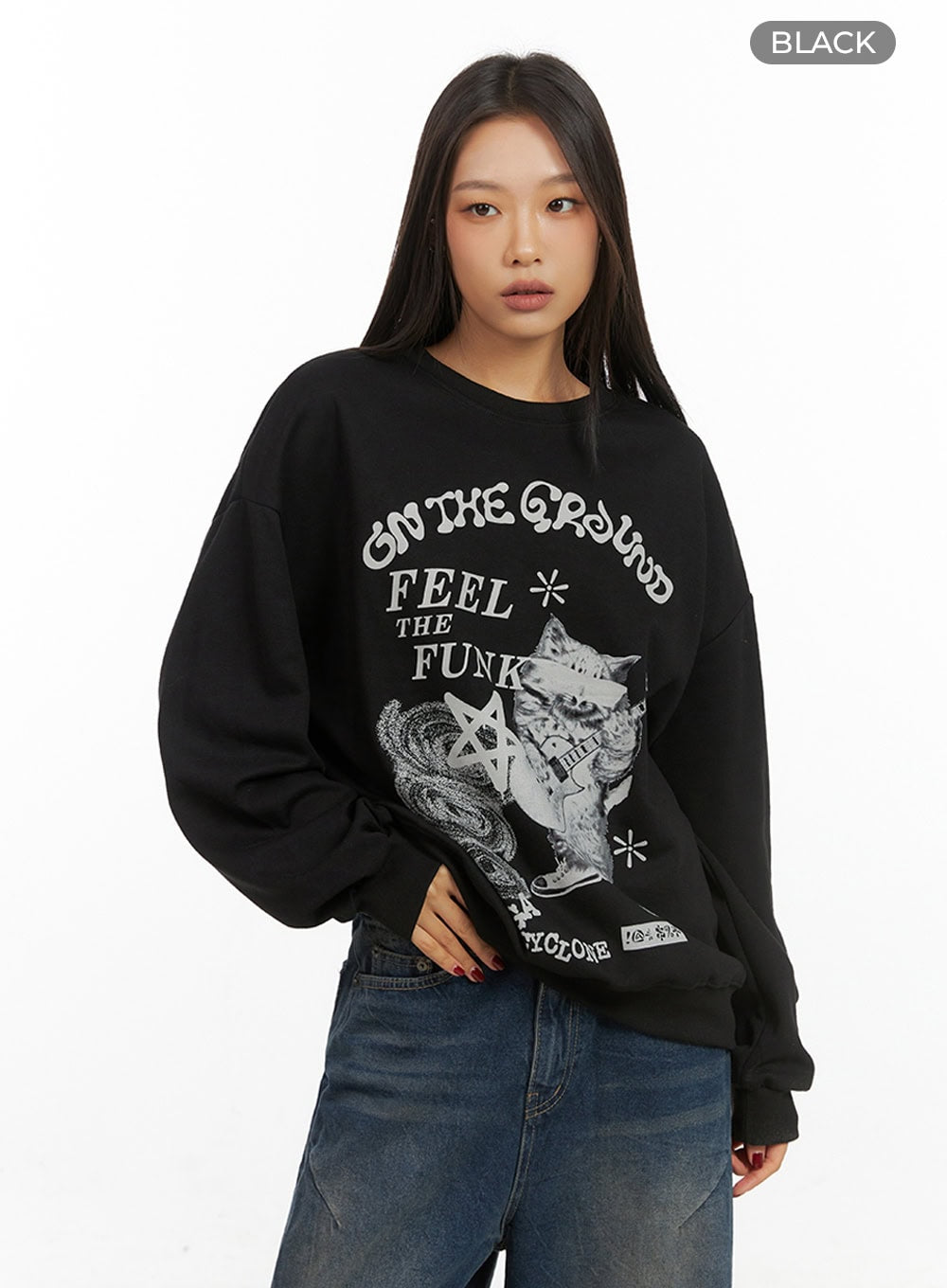 Graphic Cotton Sweatshirt IS427