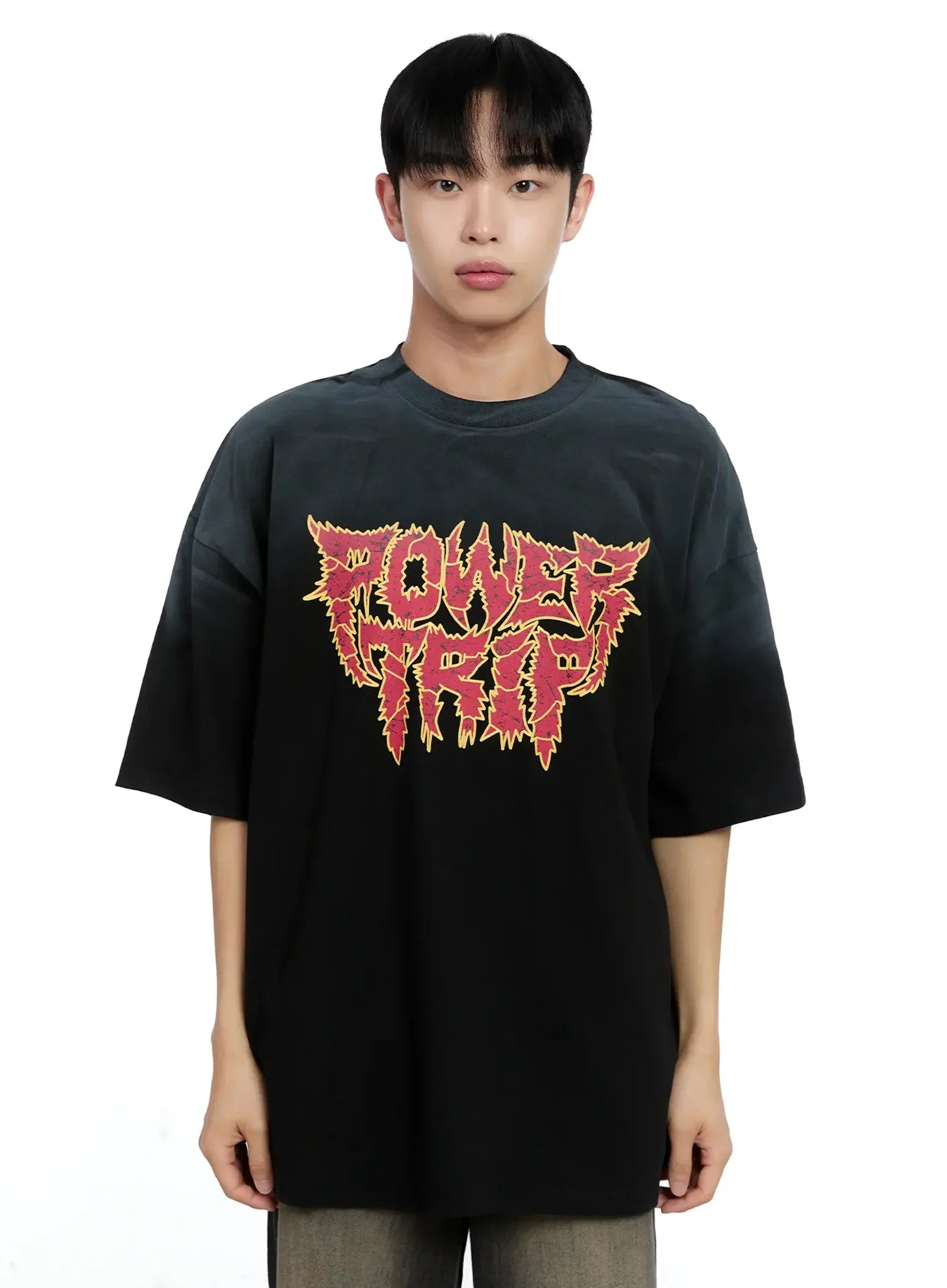 Men's Oversized Text Graphic T-shirt IG520